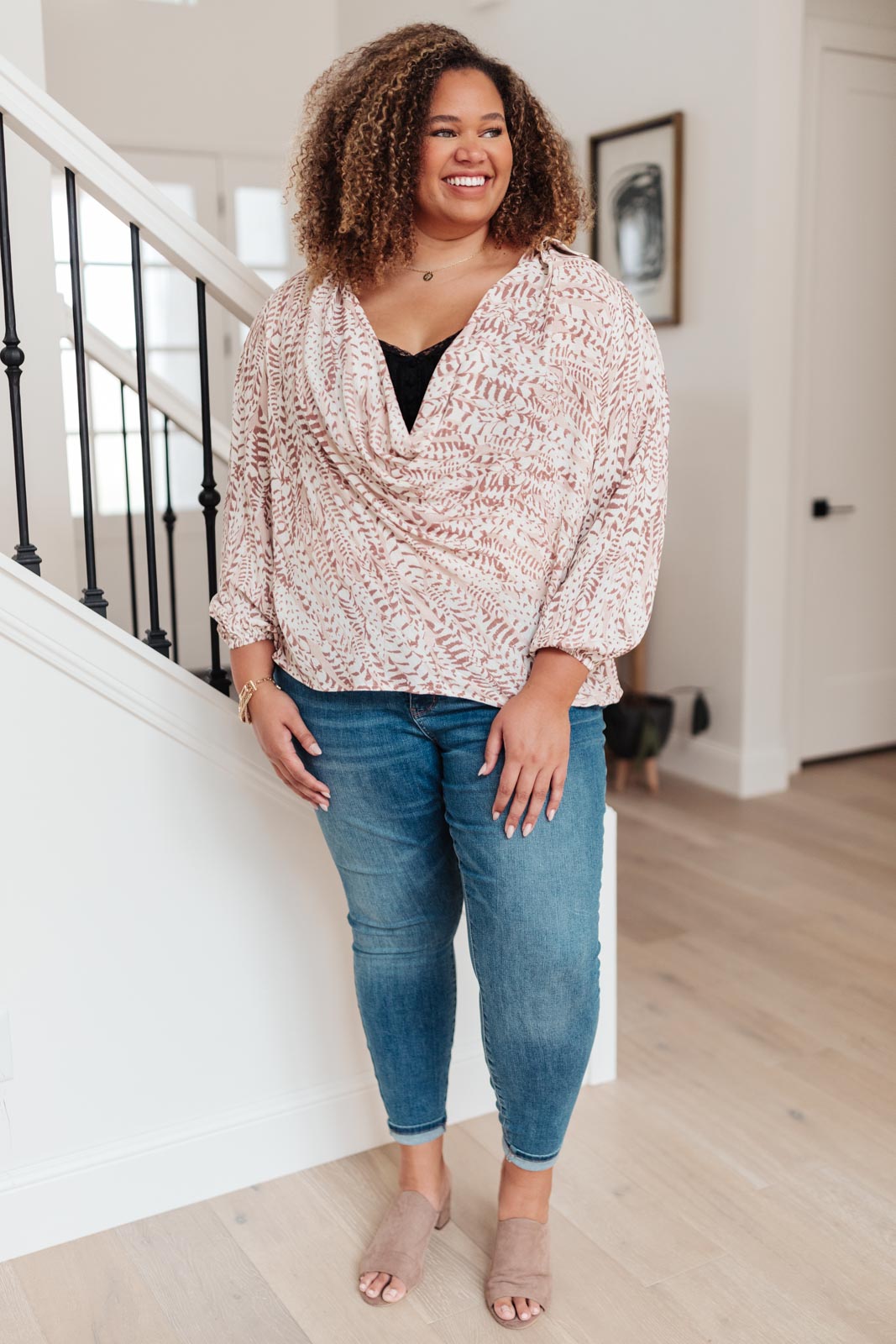 Andree by Unit Take Flight Cowl Neck Top Womens