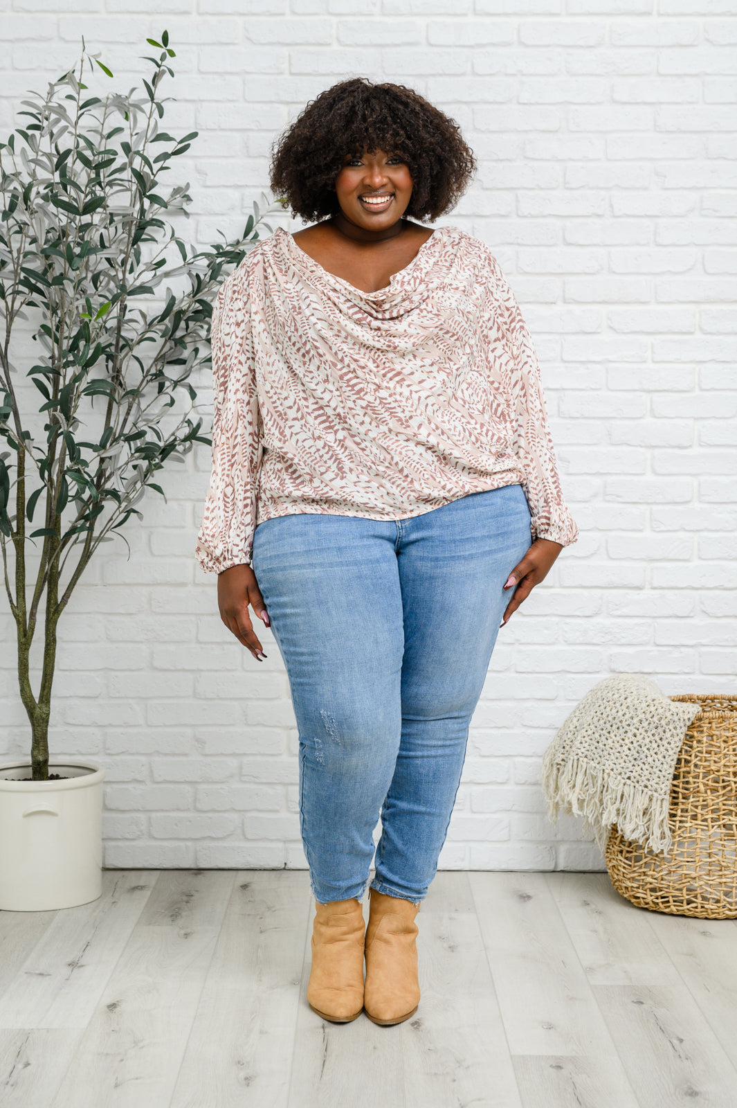 Andree by Unit Take Flight Cowl Neck Top Womens