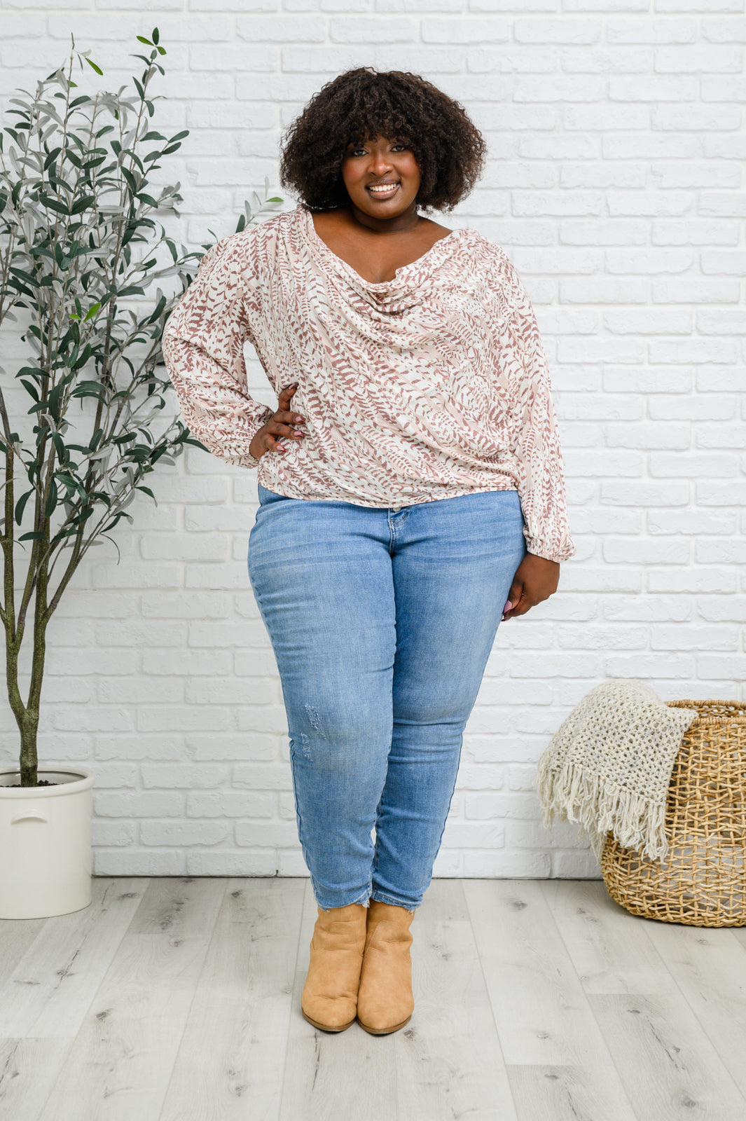 Andree by Unit Take Flight Cowl Neck Top Womens