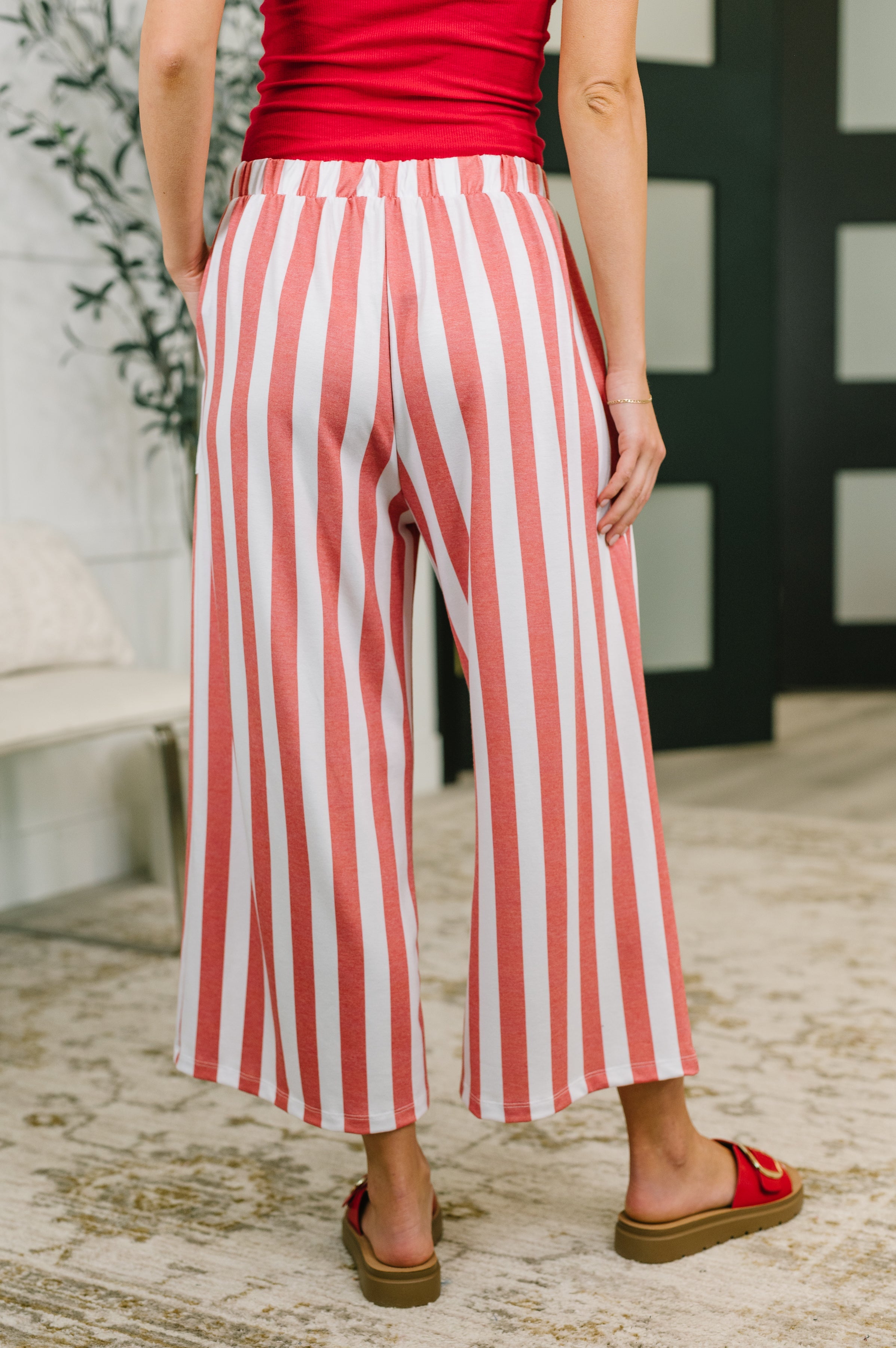 Take Your Time High Waisted Wide Leg Bottoms Womens