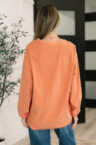 One Eleven North Taking A Drive Oversized Corded Sweatshirt Womens