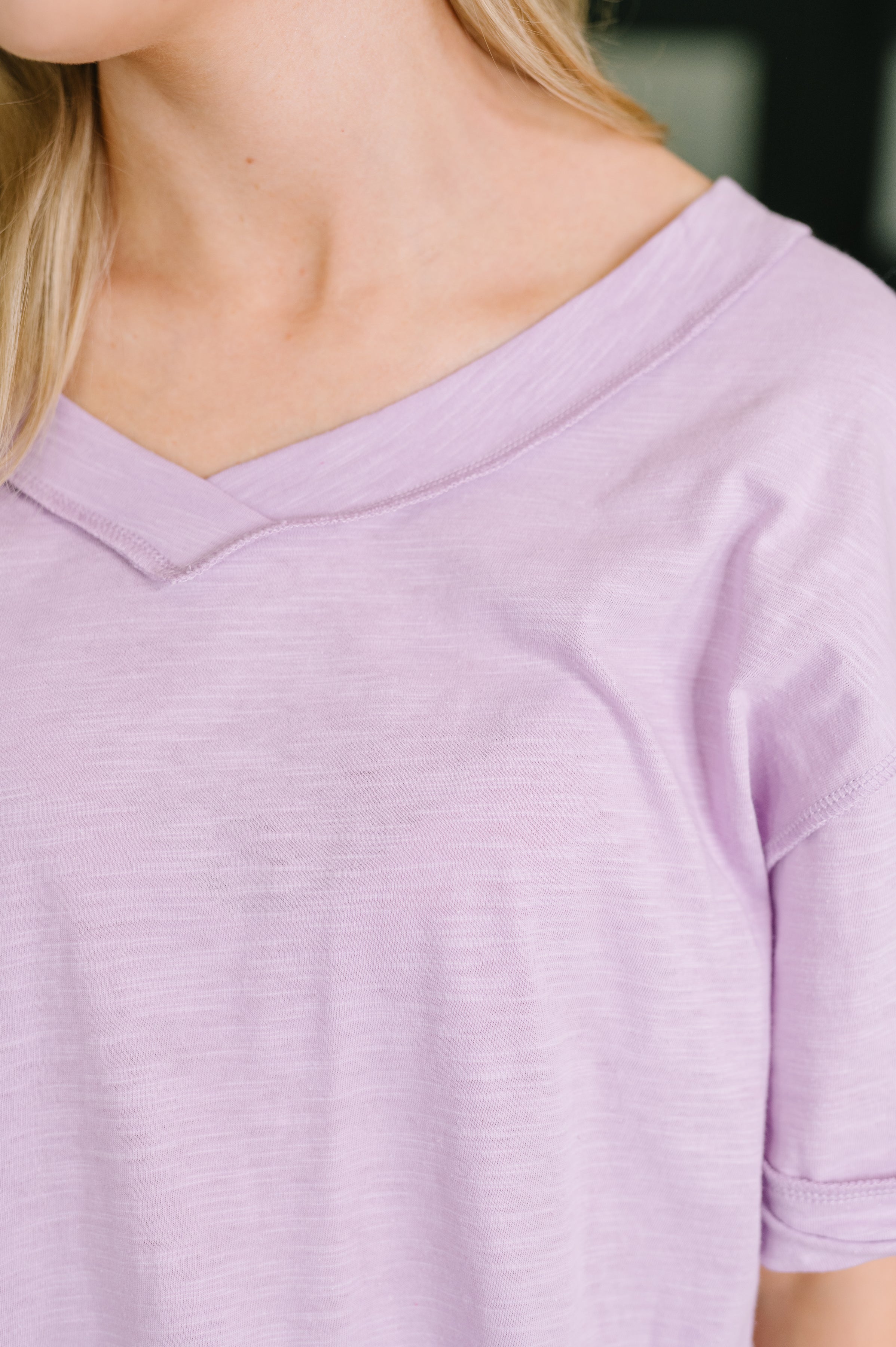 Thanks To You Relaxed Tee in Lilac Womens