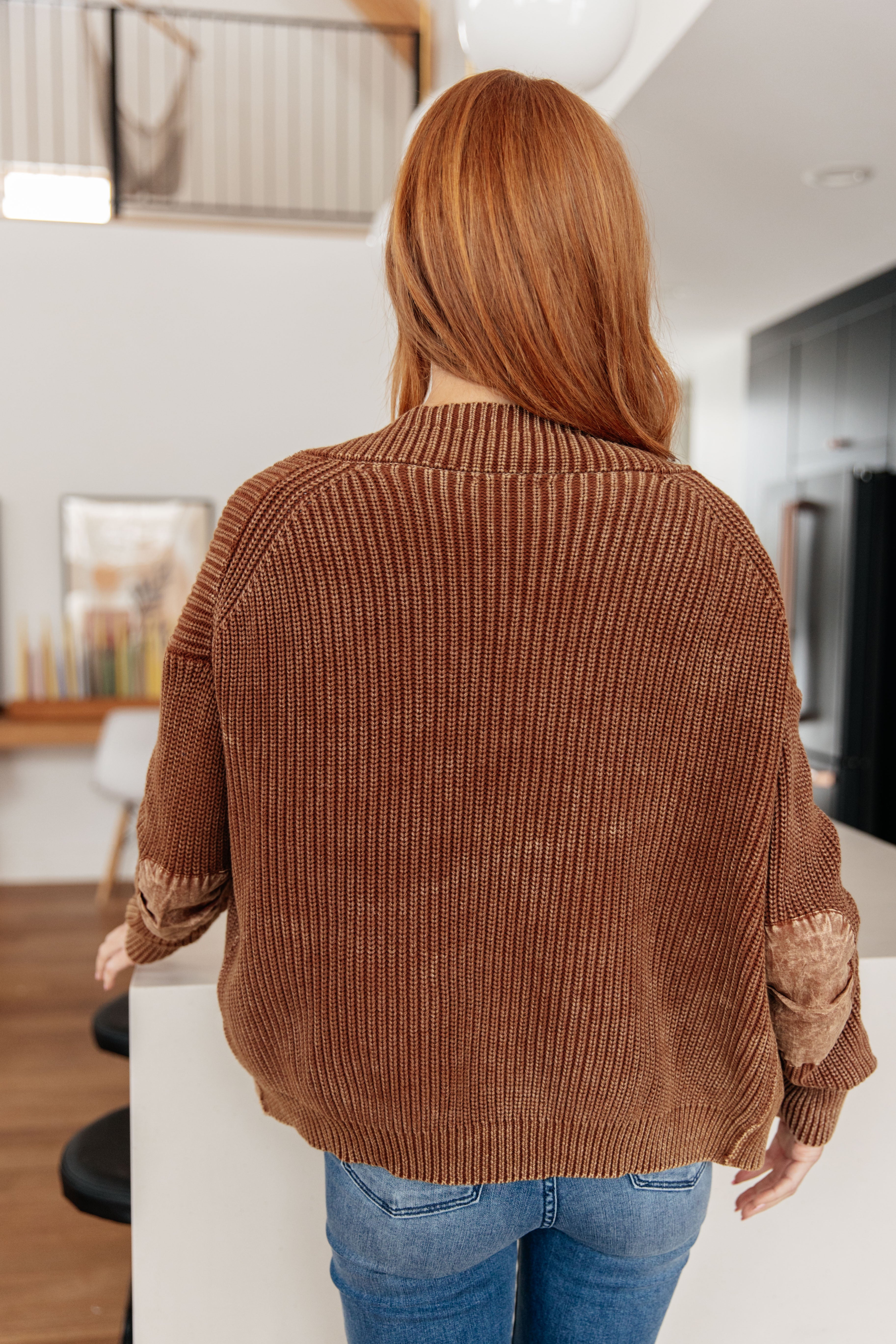 HEYSON That I Can Work With Grandpa Cardigan in Brown Layers