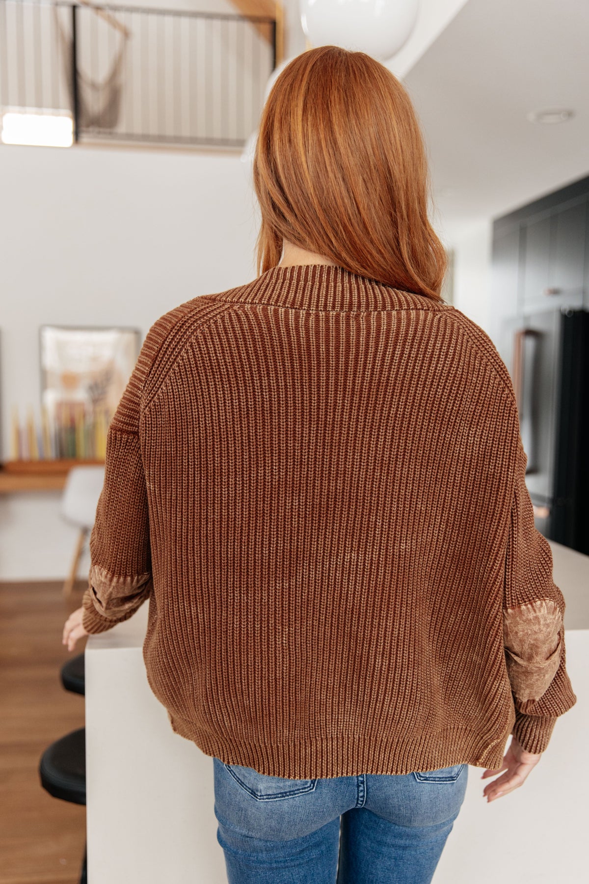 Heyson That I Can Work With Grandpa Brown Mineral Washed Cardigan Layers
