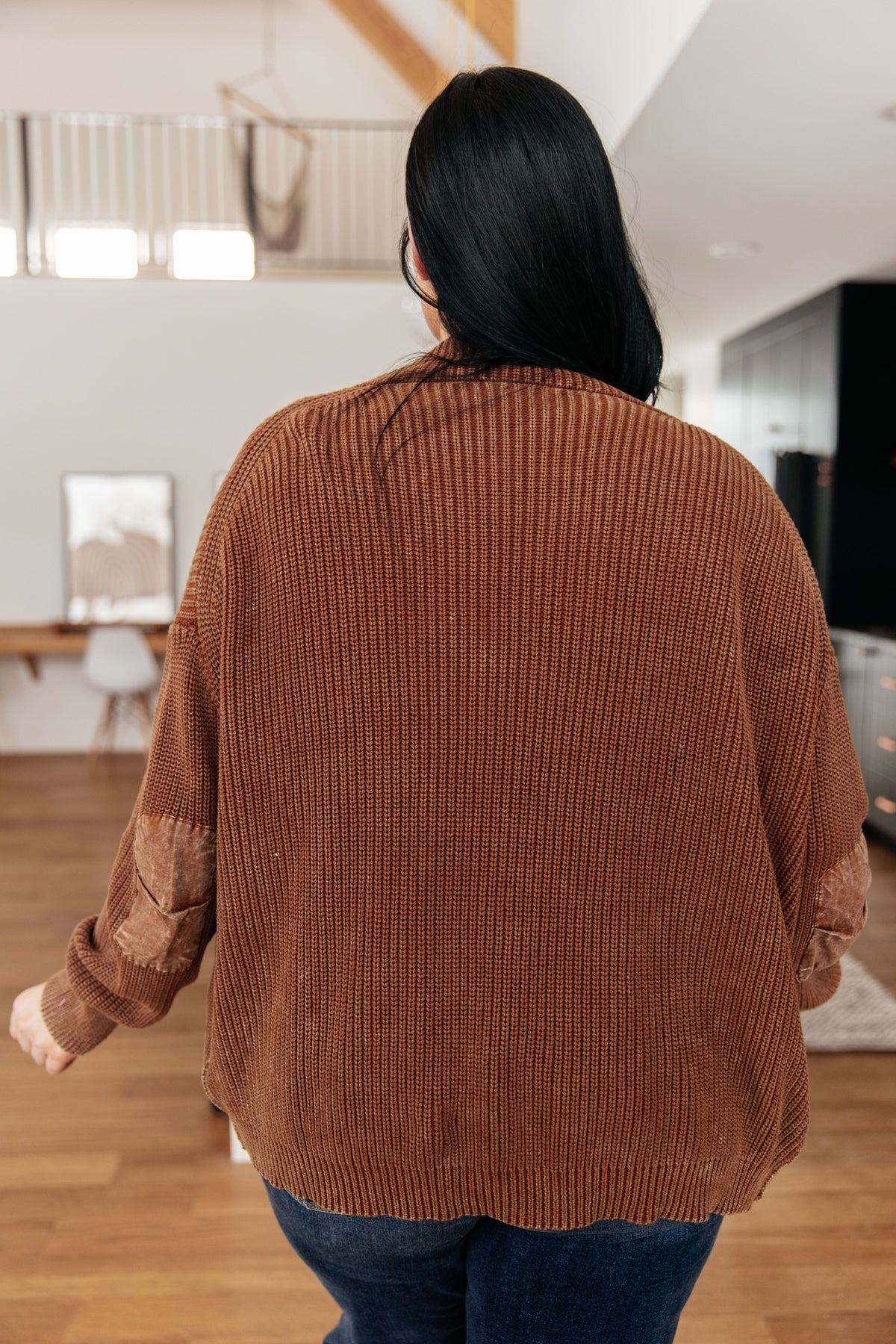 Heyson That I Can Work With Grandpa Brown Mineral Washed Cardigan Layers