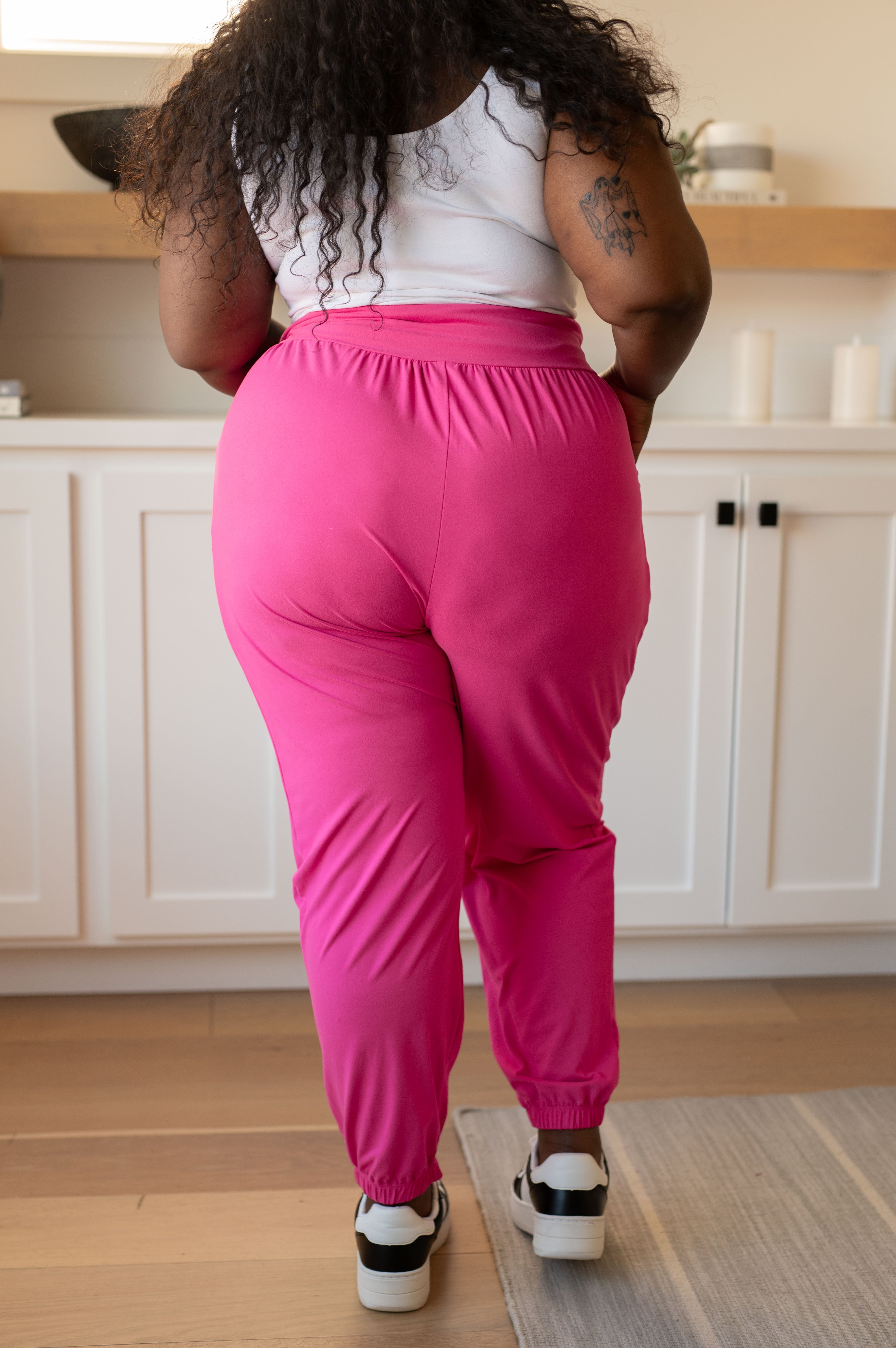 Rae Mode The Motive Slouch Jogger in Hot Pink Bottoms