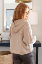 One Eleven North Throwback Heartthrob Hoodie in Beige Tops