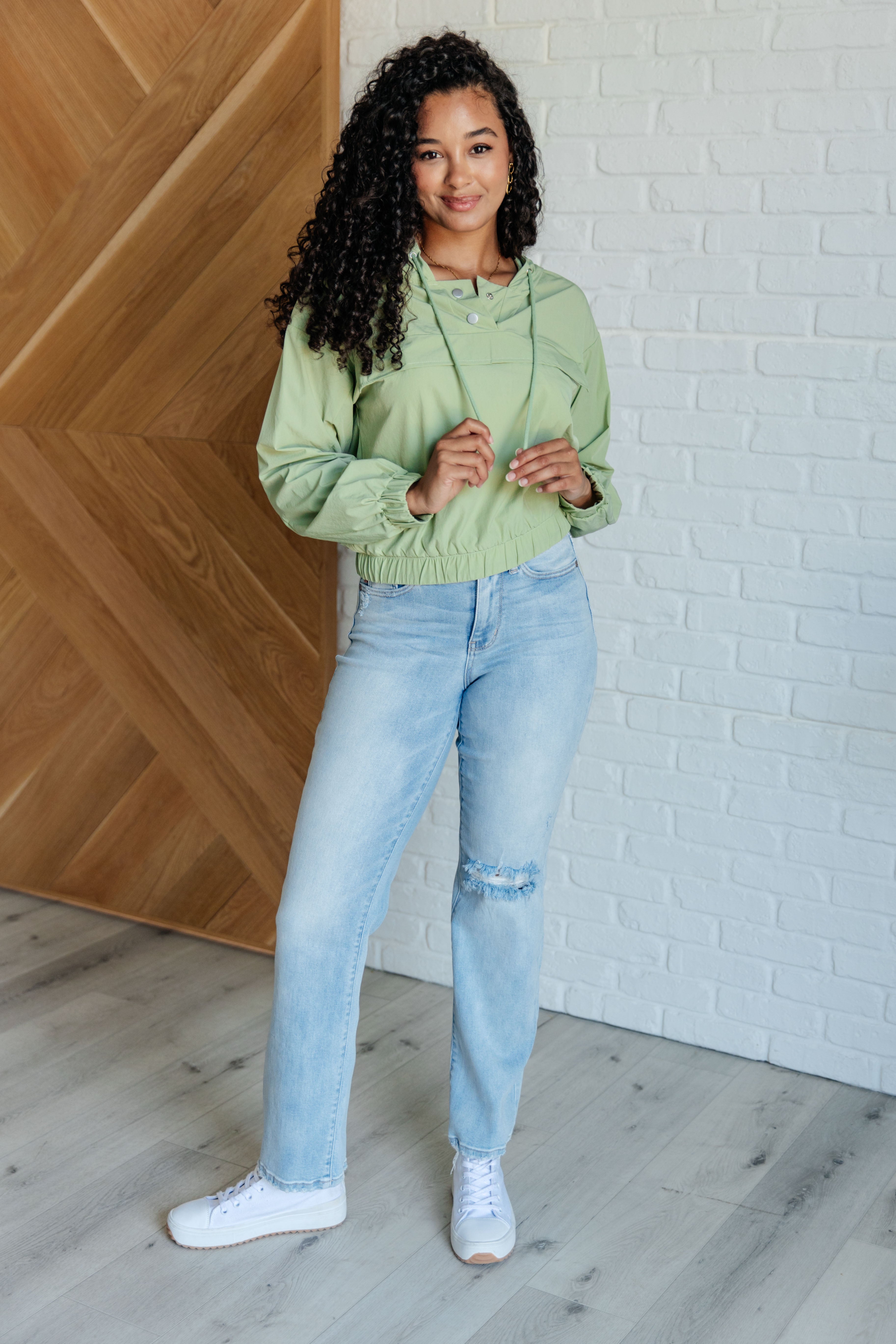 White Birch Tomorrow's Forecast Hooded Windbreaker Coats & Jackets