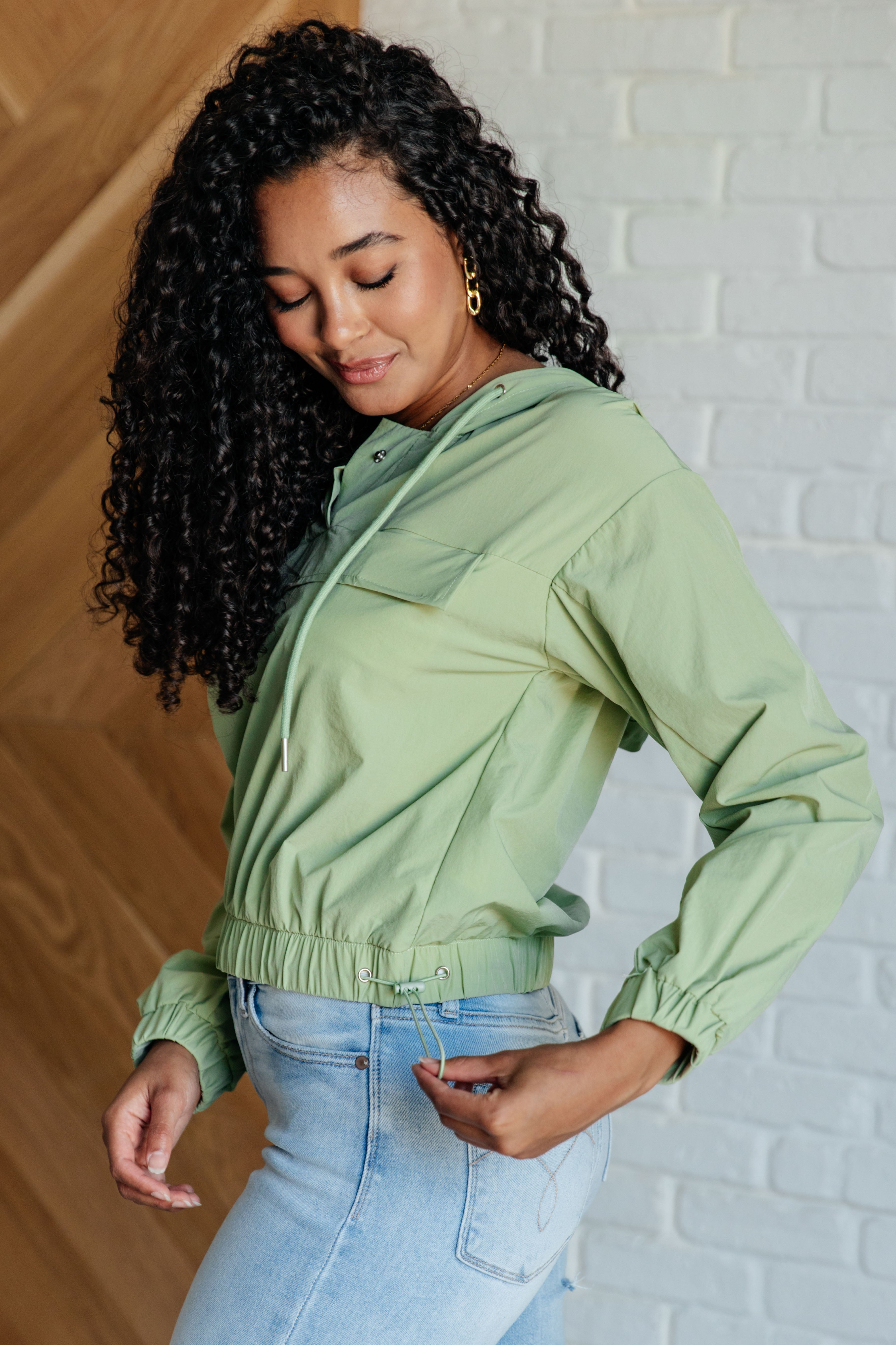 White Birch Tomorrow's Forecast Hooded Windbreaker Coats & Jackets