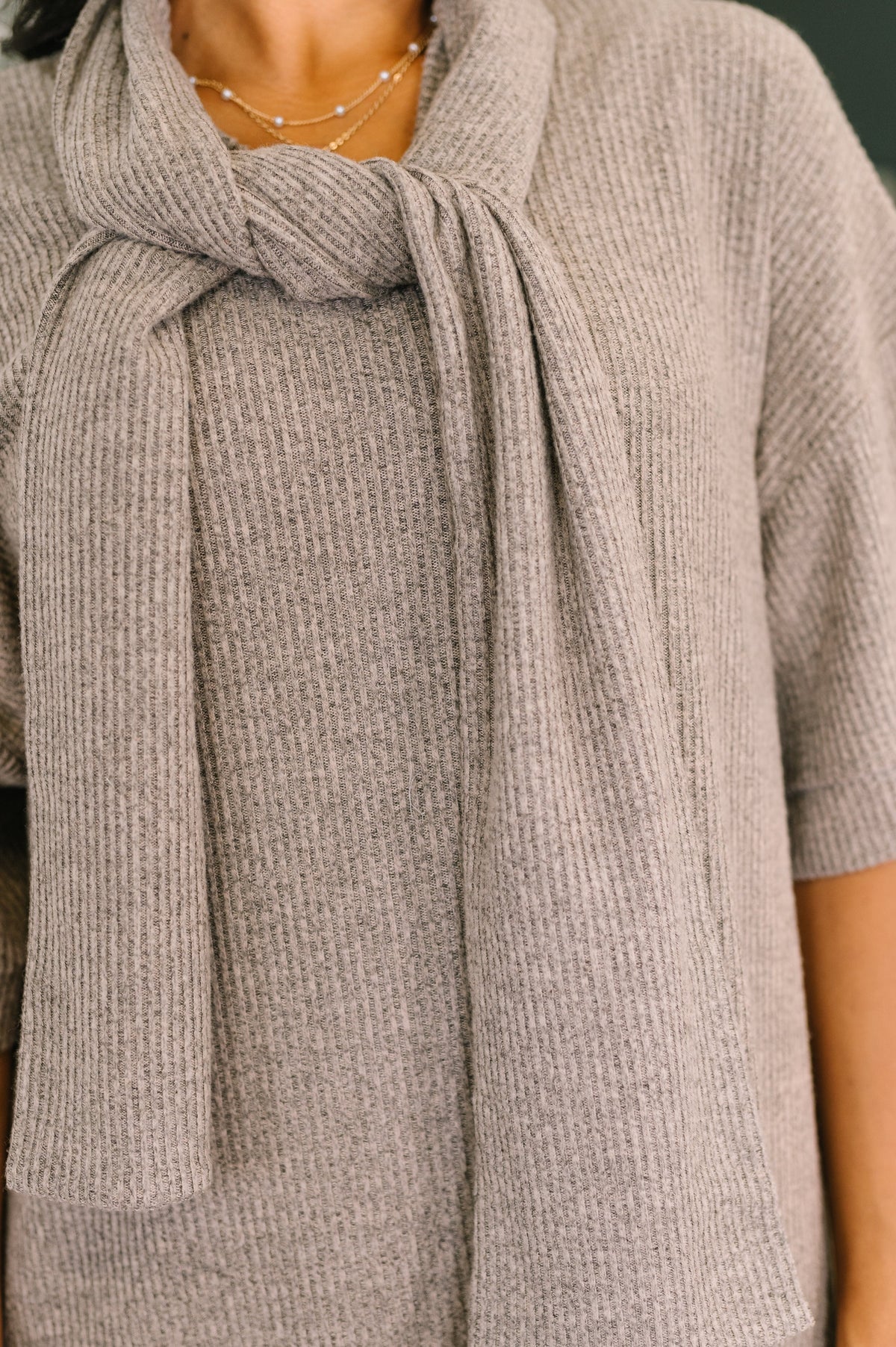 Dear Scarlett Travel Envy Ribbed Knit Dress in Light Coco Womens