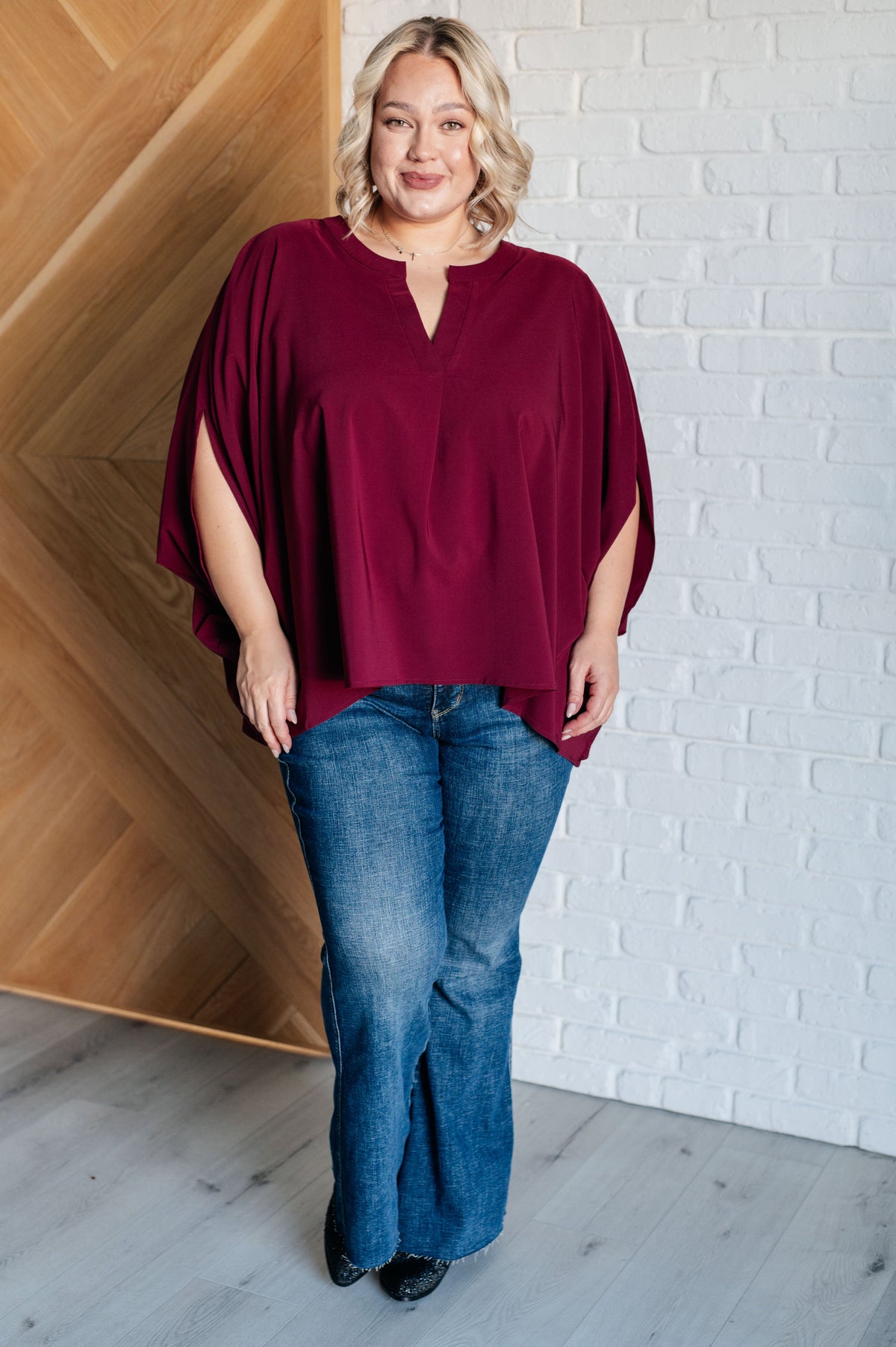 Andree By Unit Universal Philosophy Blouse in Wine Blouses