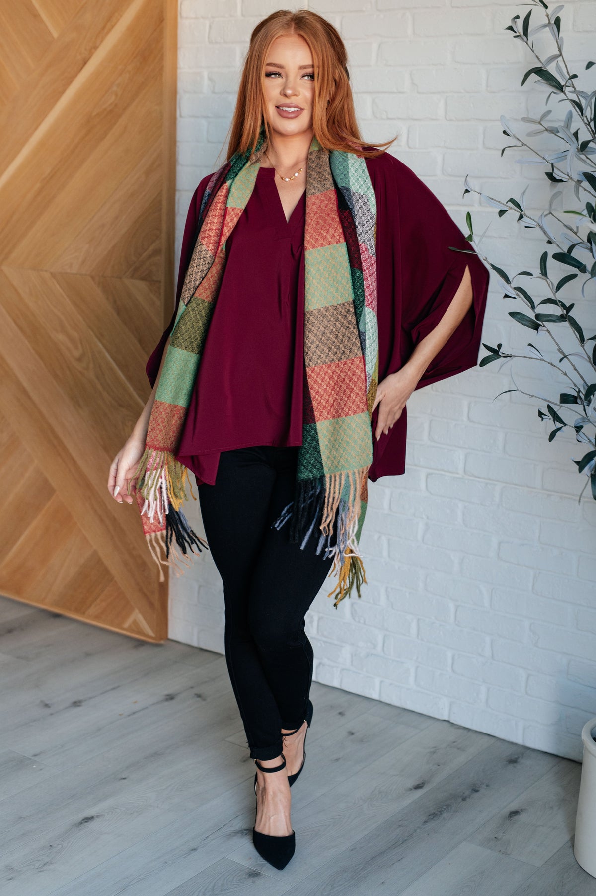 Andree By Unit Universal Philosophy Blouse in Wine Blouses
