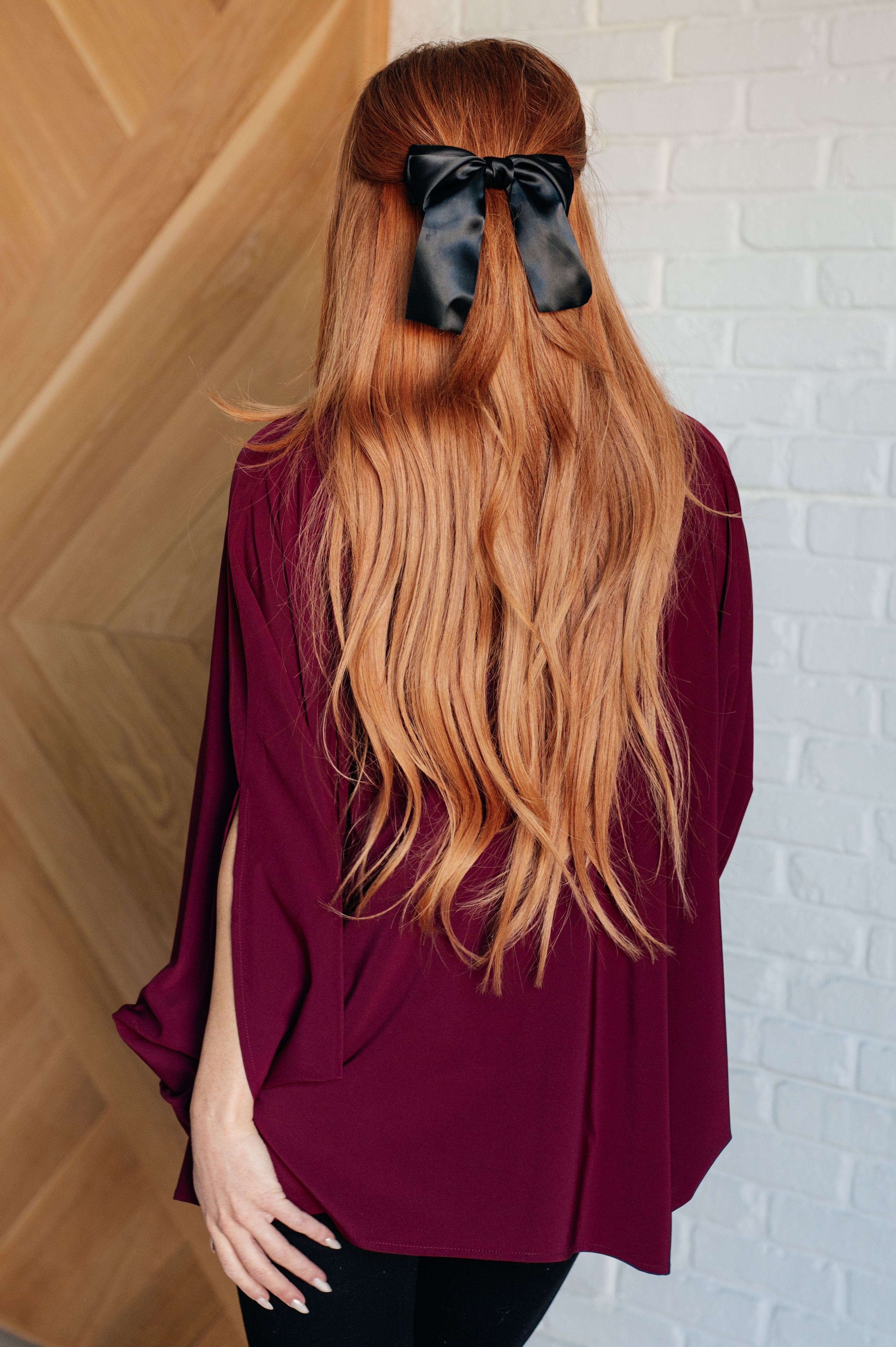 Andree by Unit Universal Philosophy Batwing Sleeve Blouse in Wine Blouses