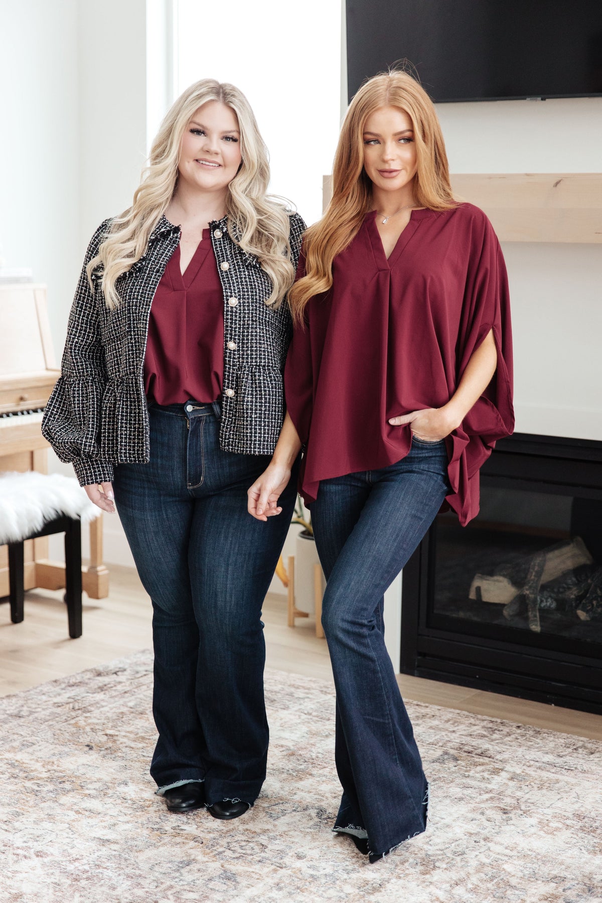 Andree By Unit Universal Philosophy Blouse in Wine Blouses