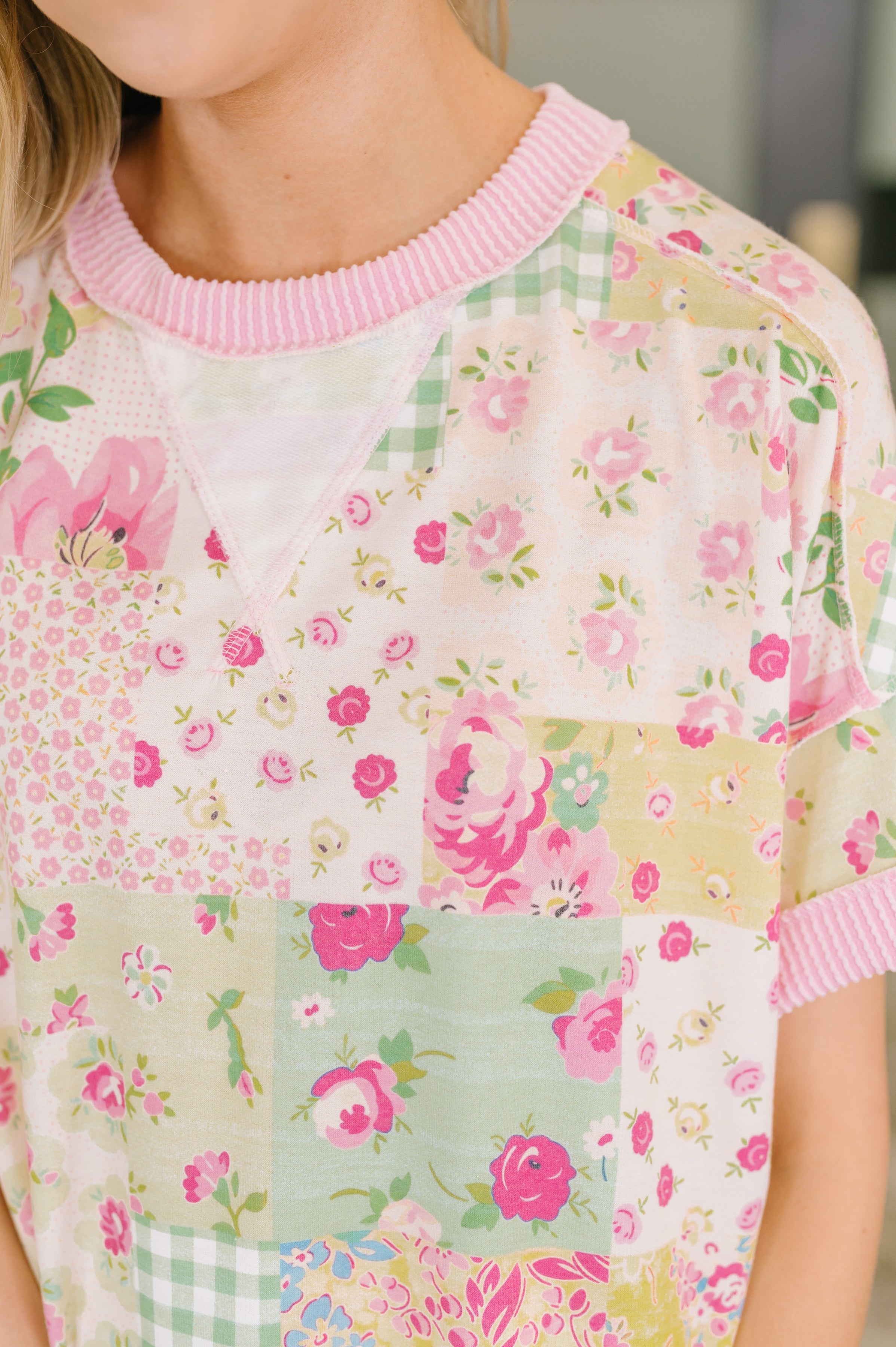 Haptics Until Tomorrow Patchwork Relaxed Tee Womens