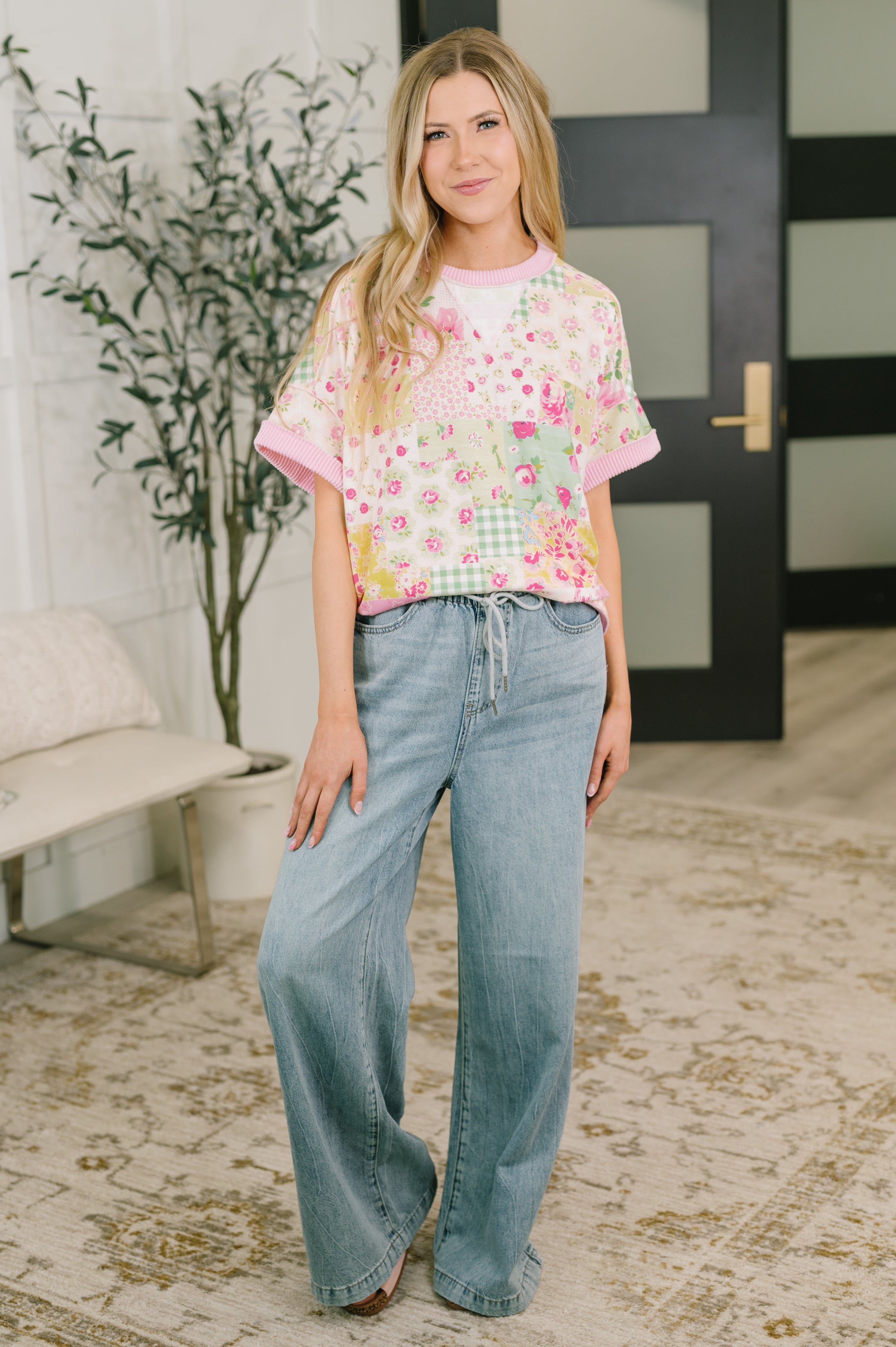Haptics Until Tomorrow Patchwork Relaxed Tee Womens
