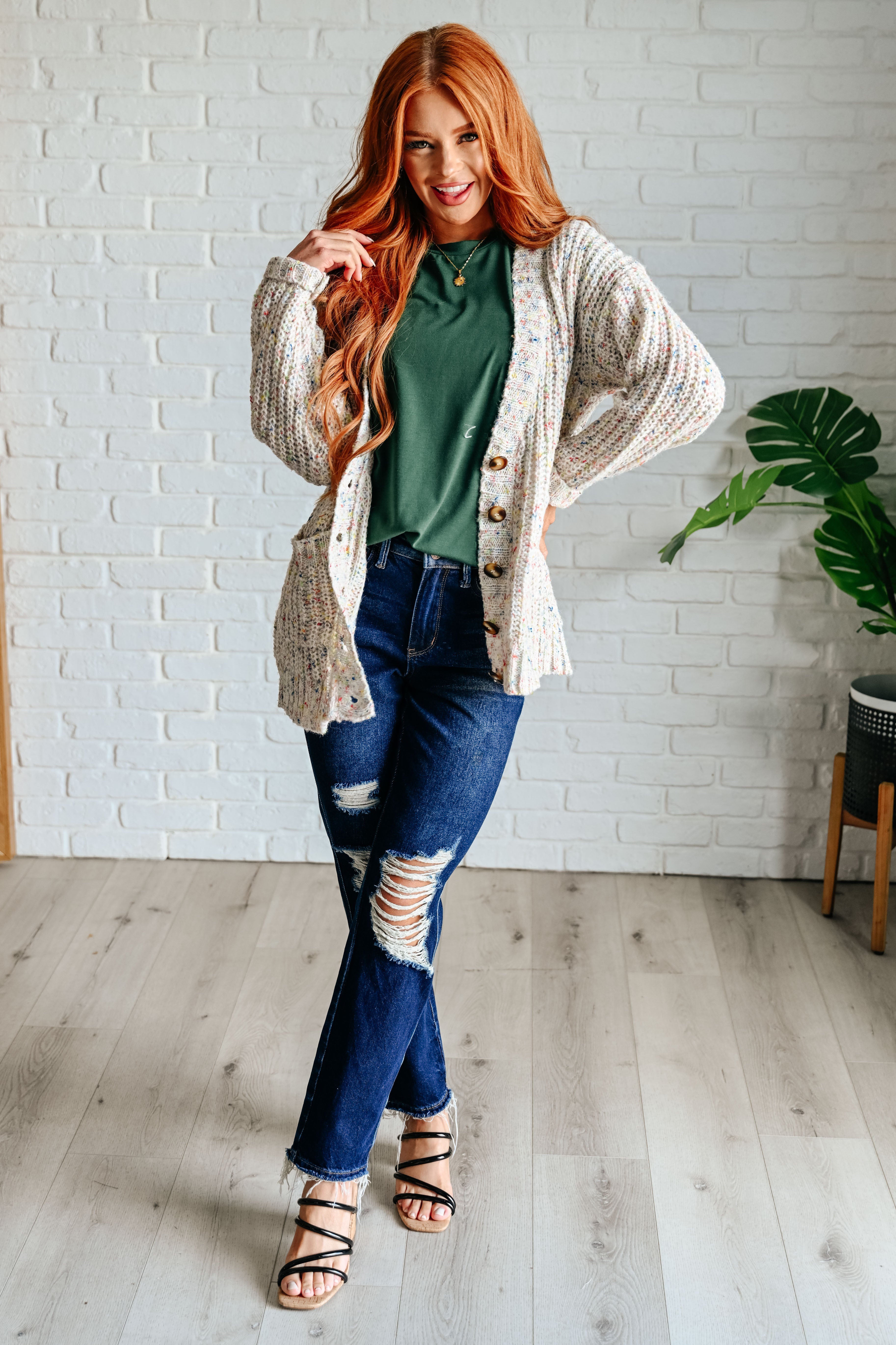 One Eleven North Uptown Crew T-Shirt in Green Womens