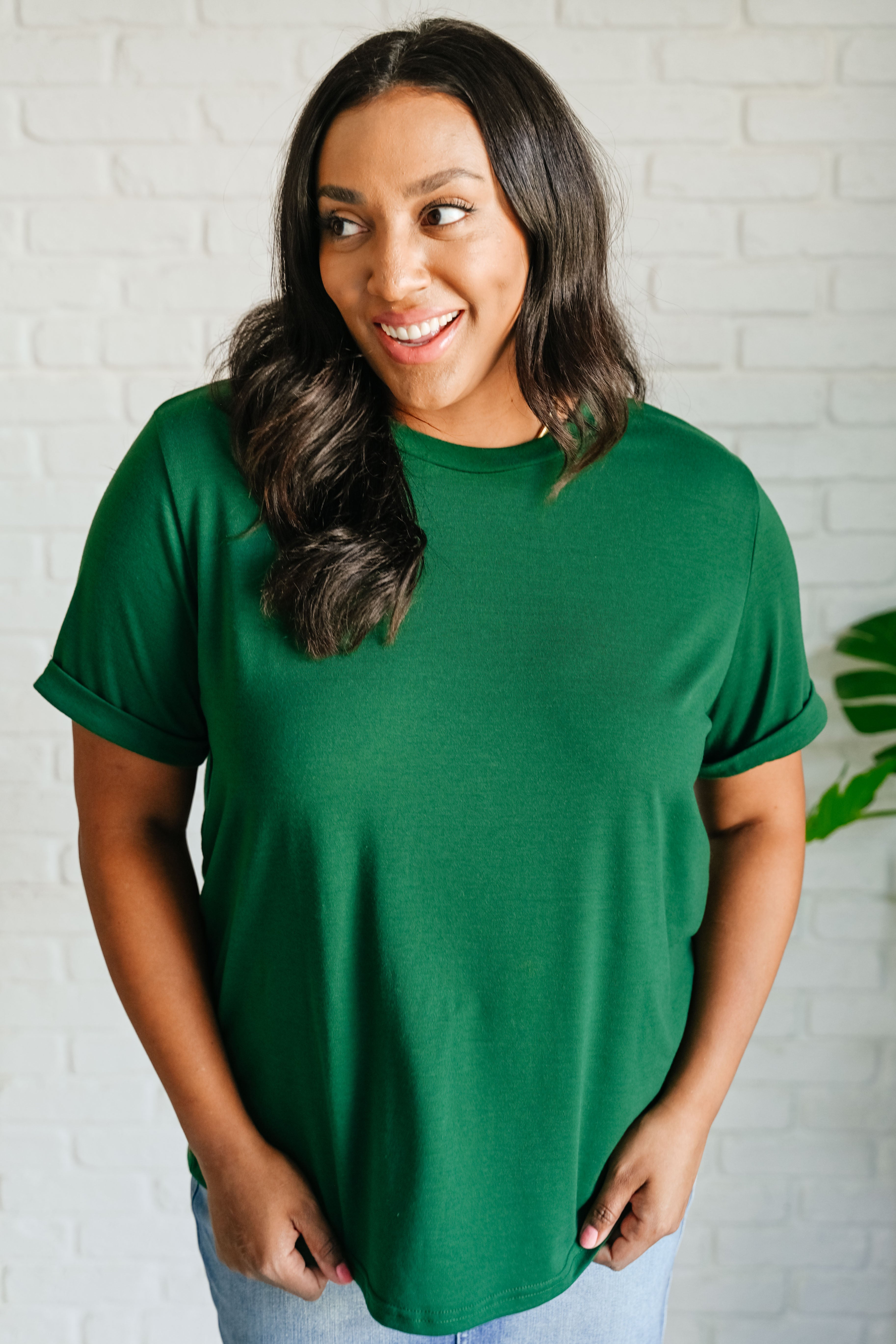 One Eleven North Uptown Crew T-Shirt in Green Womens