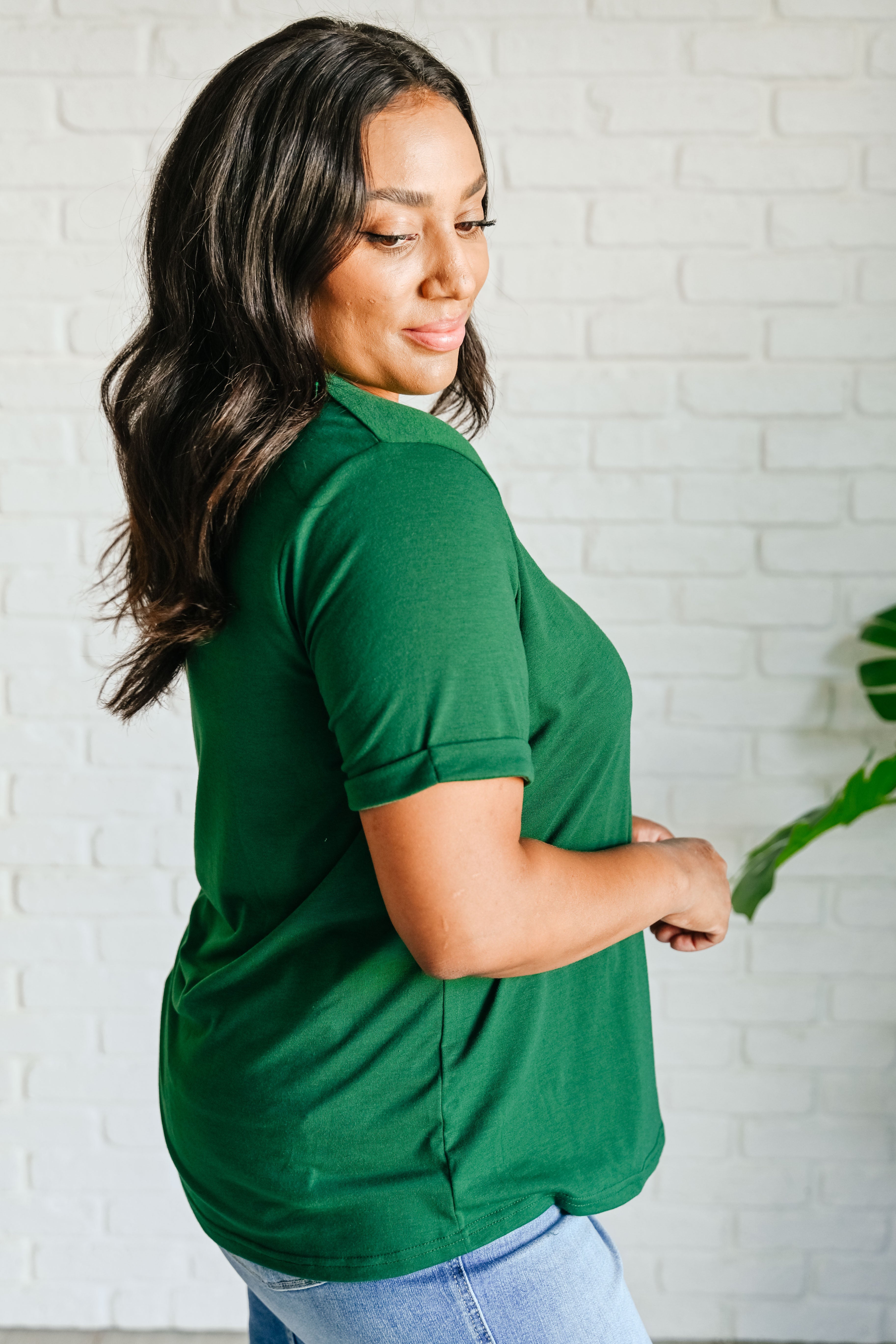 One Eleven North Uptown Crew T-Shirt in Green Womens