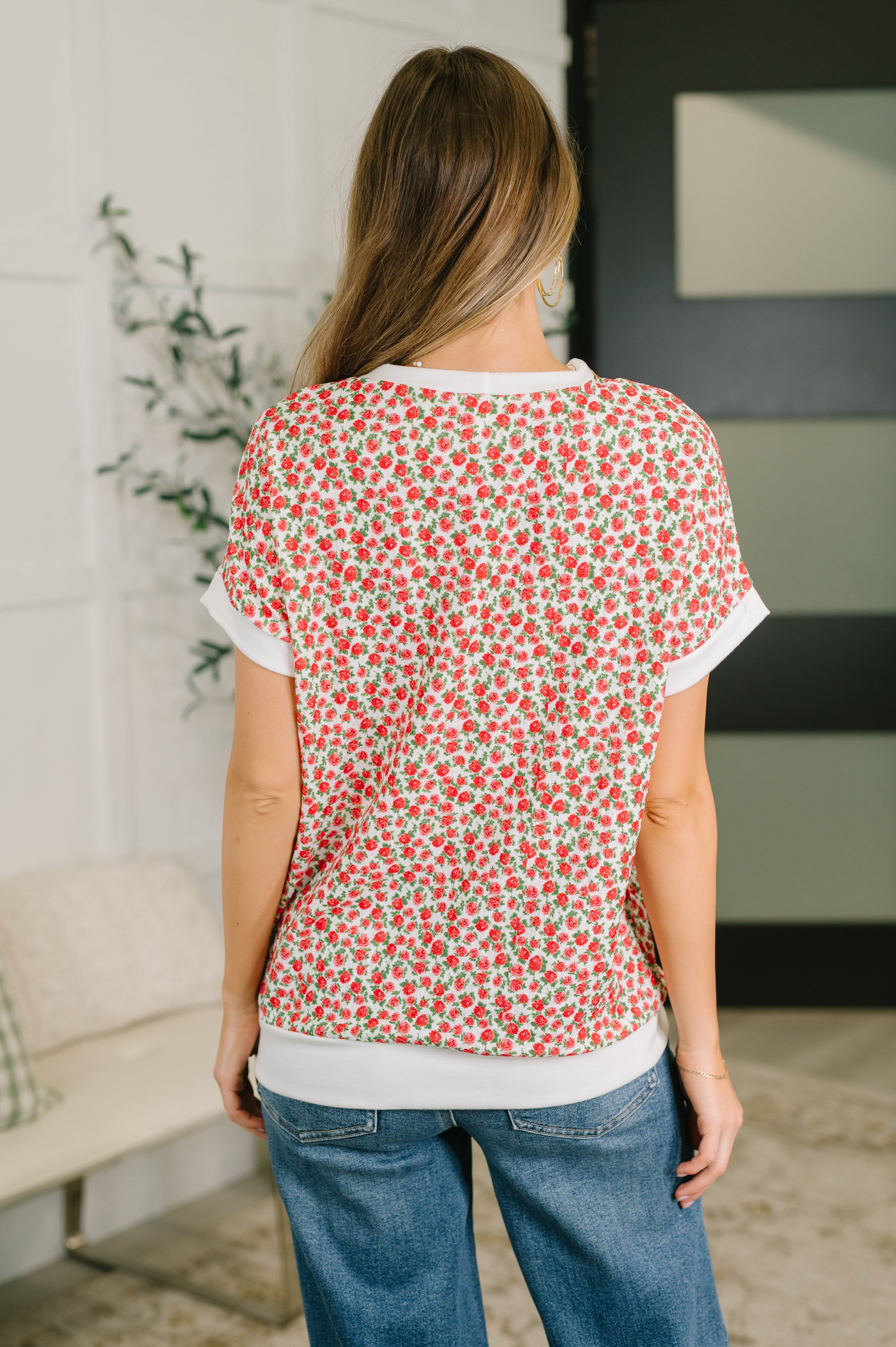 7th Ray Vivid Memories Relaxed Top in Tomato Red Womens
