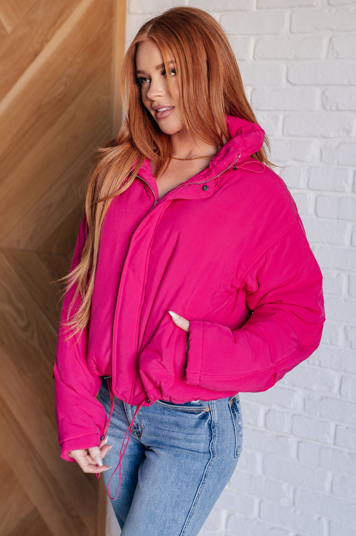 White Birch Warm Regards Puffer Magenta Jacket Layers