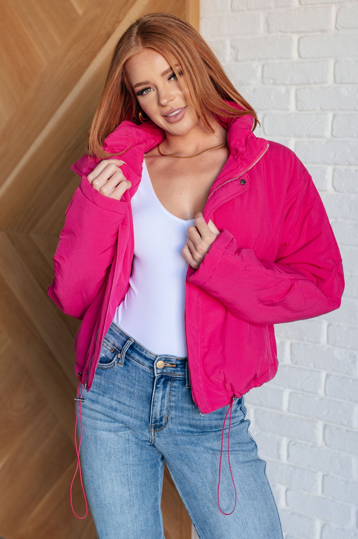 White Birch Warm Regards Puffer Magenta Jacket Layers