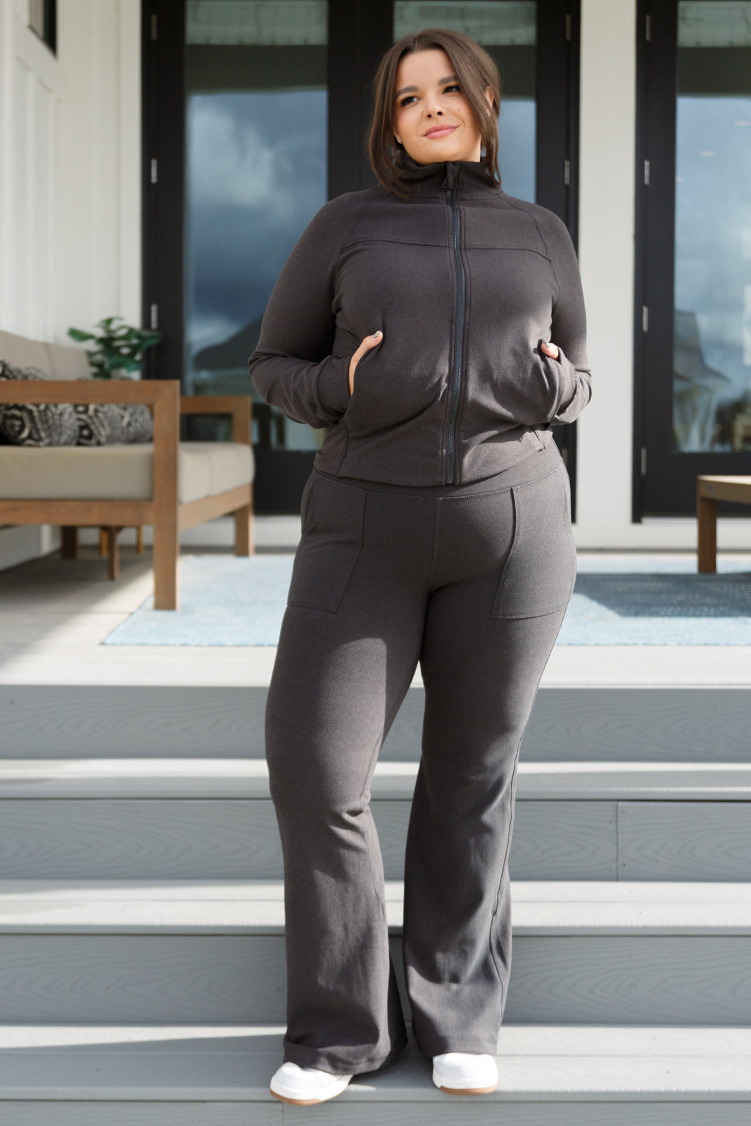 Rae Mode Where Are You Zip Up Jacket in Black Layers