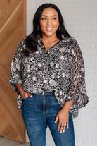 Andree by Unit Work All Day Golden Tread Floral Blouse Tops