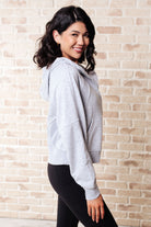 Rae Mode Working Up A Sweat Hooded Pullover in Grey Shirts & Tops