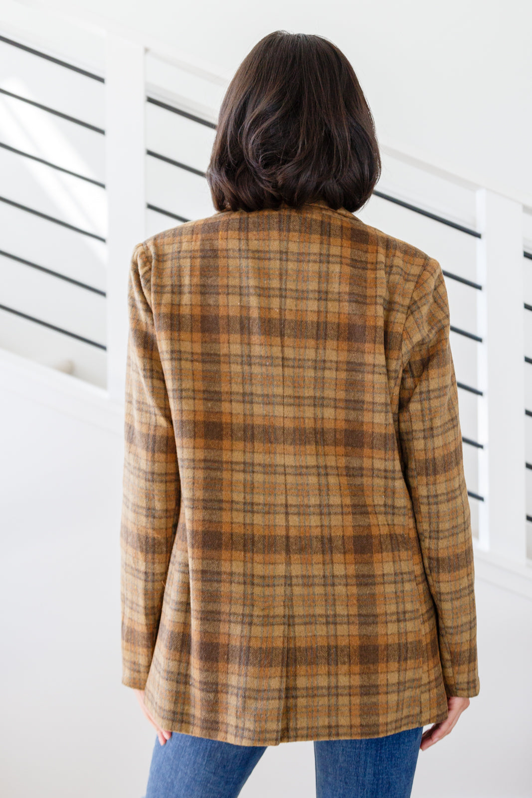 Haptics World Class Plaid Blazer Layers
