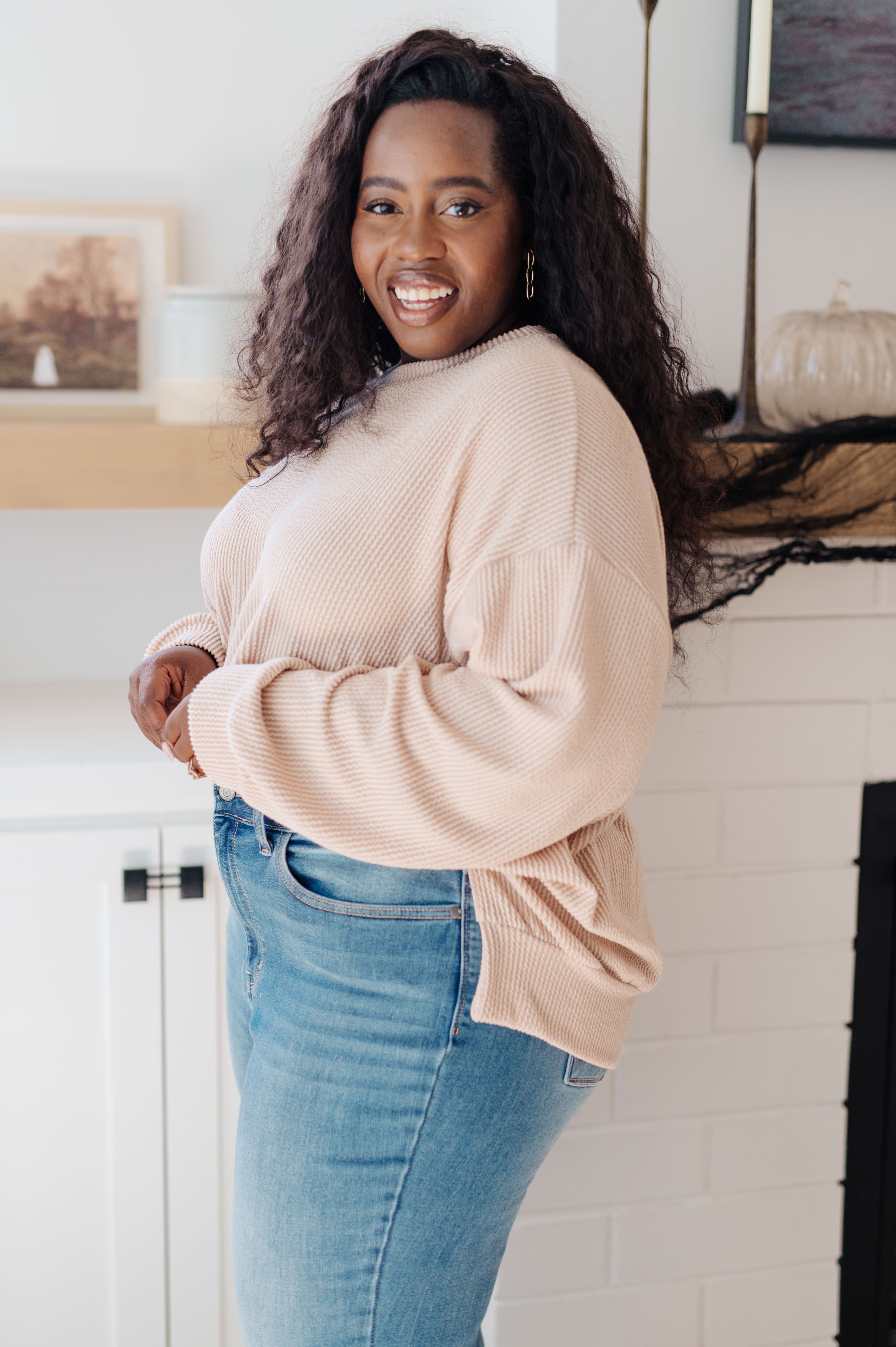 Sew In Love You Can Handle It Ribbed Textured Pullover Tops