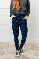 Your New Favorite Joggers in White Polka Dot Pants