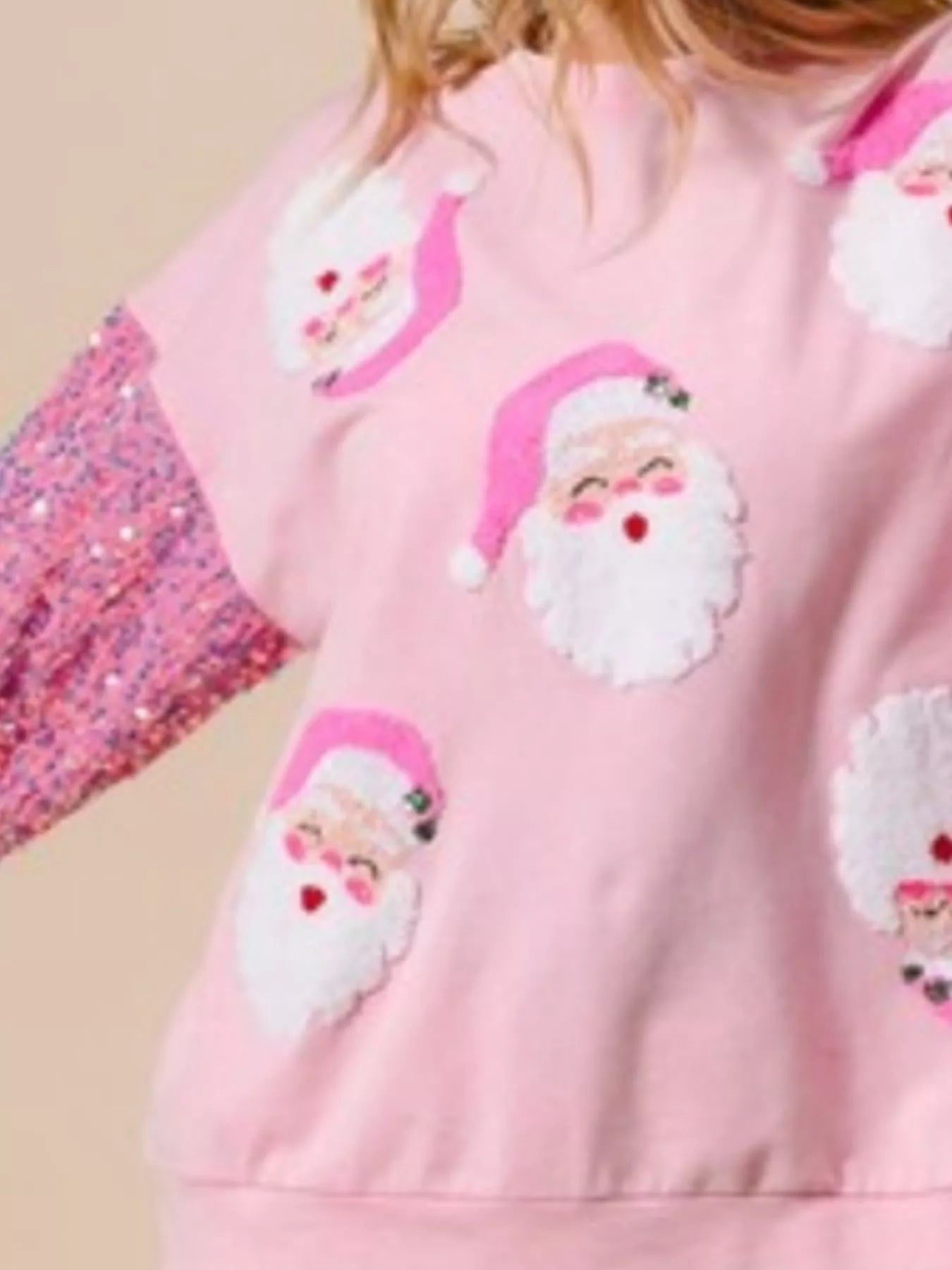 Preorder: Christmas Theme Sequin Long Sleeve Sweatshirt