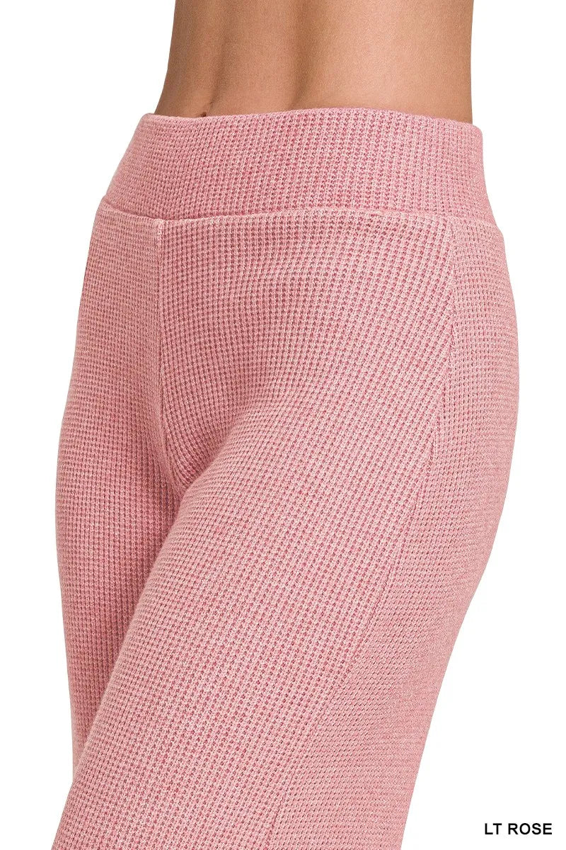 Zenana Classic Blue Sweater Boxy Top & Long Pants Set