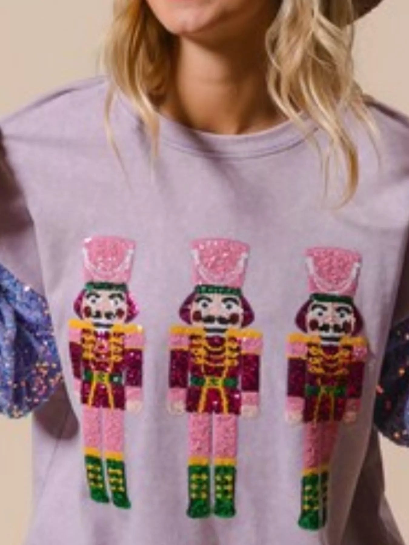 Preorder: Christmas Theme Sequin Long Sleeve Sweatshirt