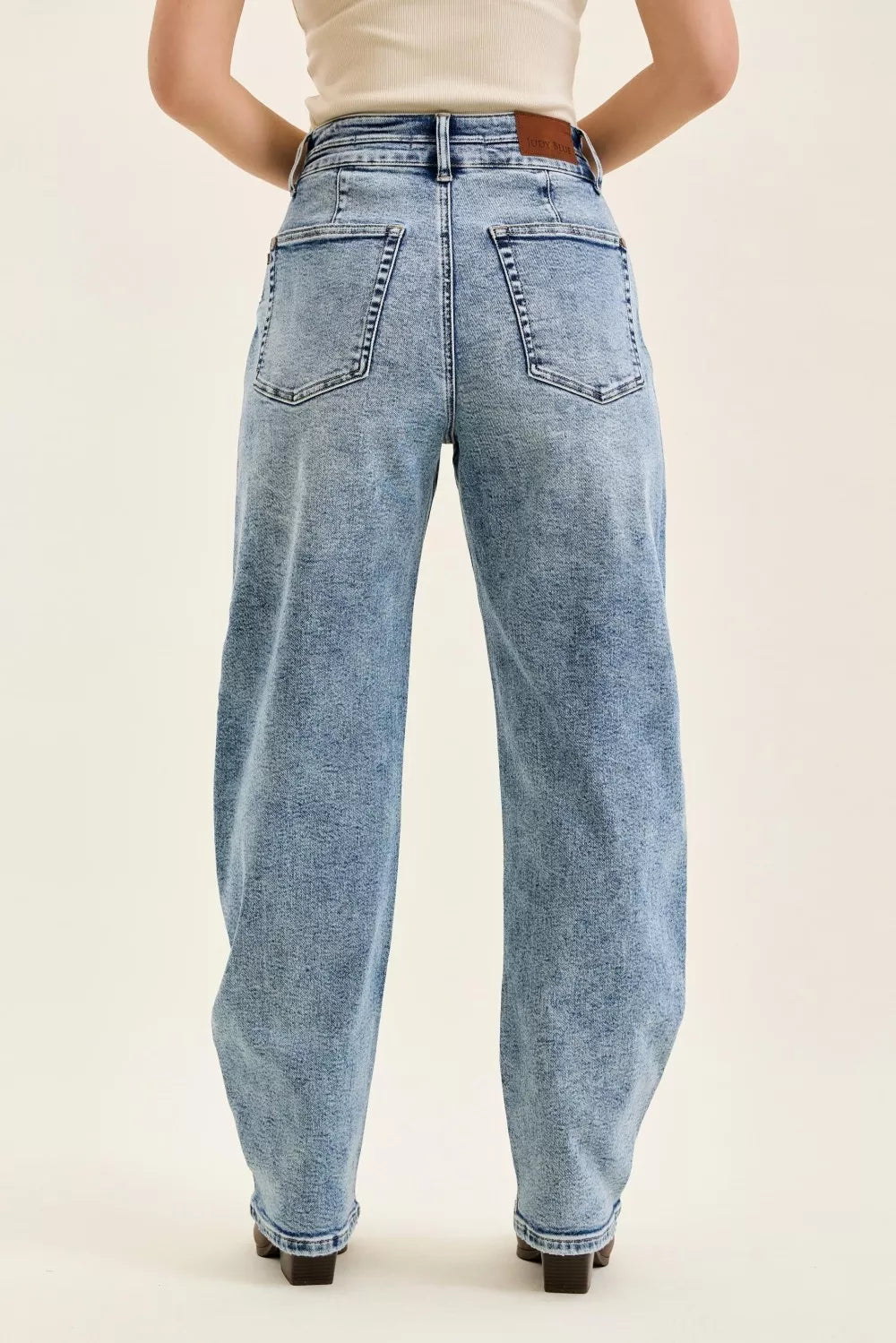 Judy Blue High Waist Marlow Arc Leg Jeans with Double Waistband