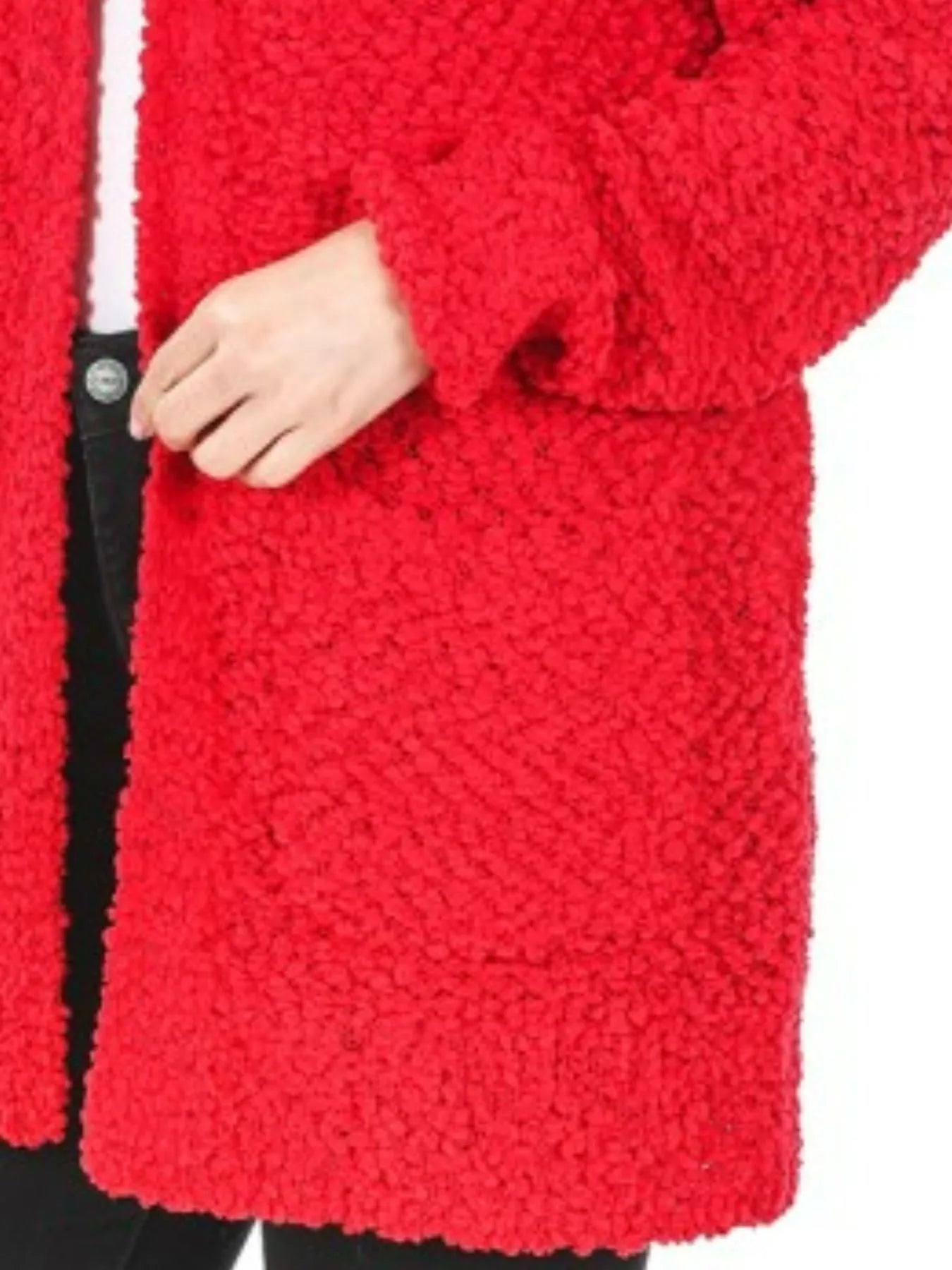 Zenana Ruby Long Sleeve Popcorn Sweater Cardigan with Pockets