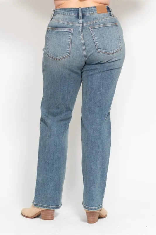 Judy Blue High Waist Distressed Dad Jeans