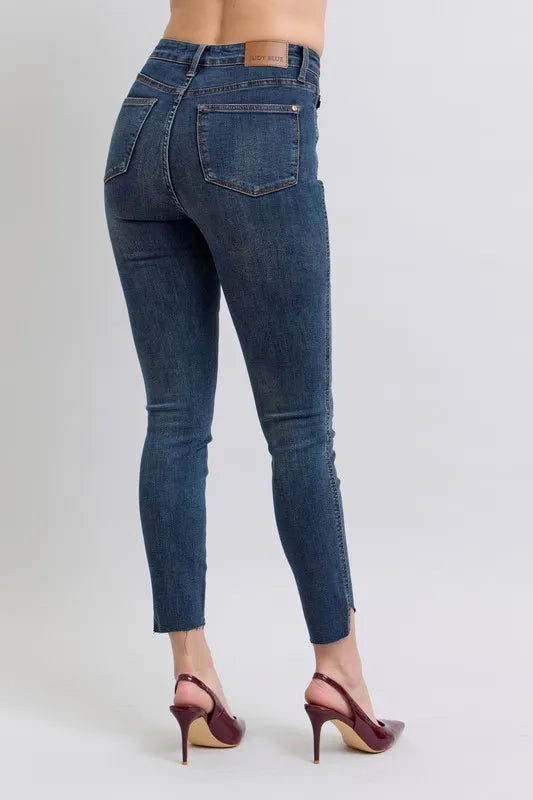 Judy Blue High Waist Tummy Control Step Hem Skinny Jeans
