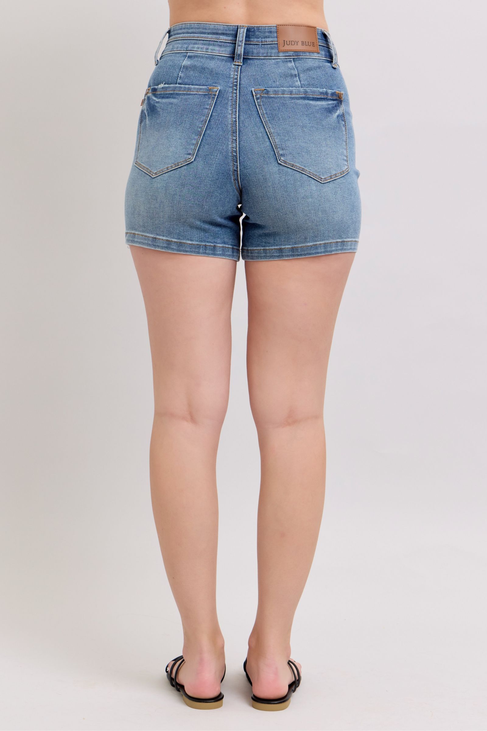 Judy Blue Medium Washed High Rise Tummy Control Denim Shorts