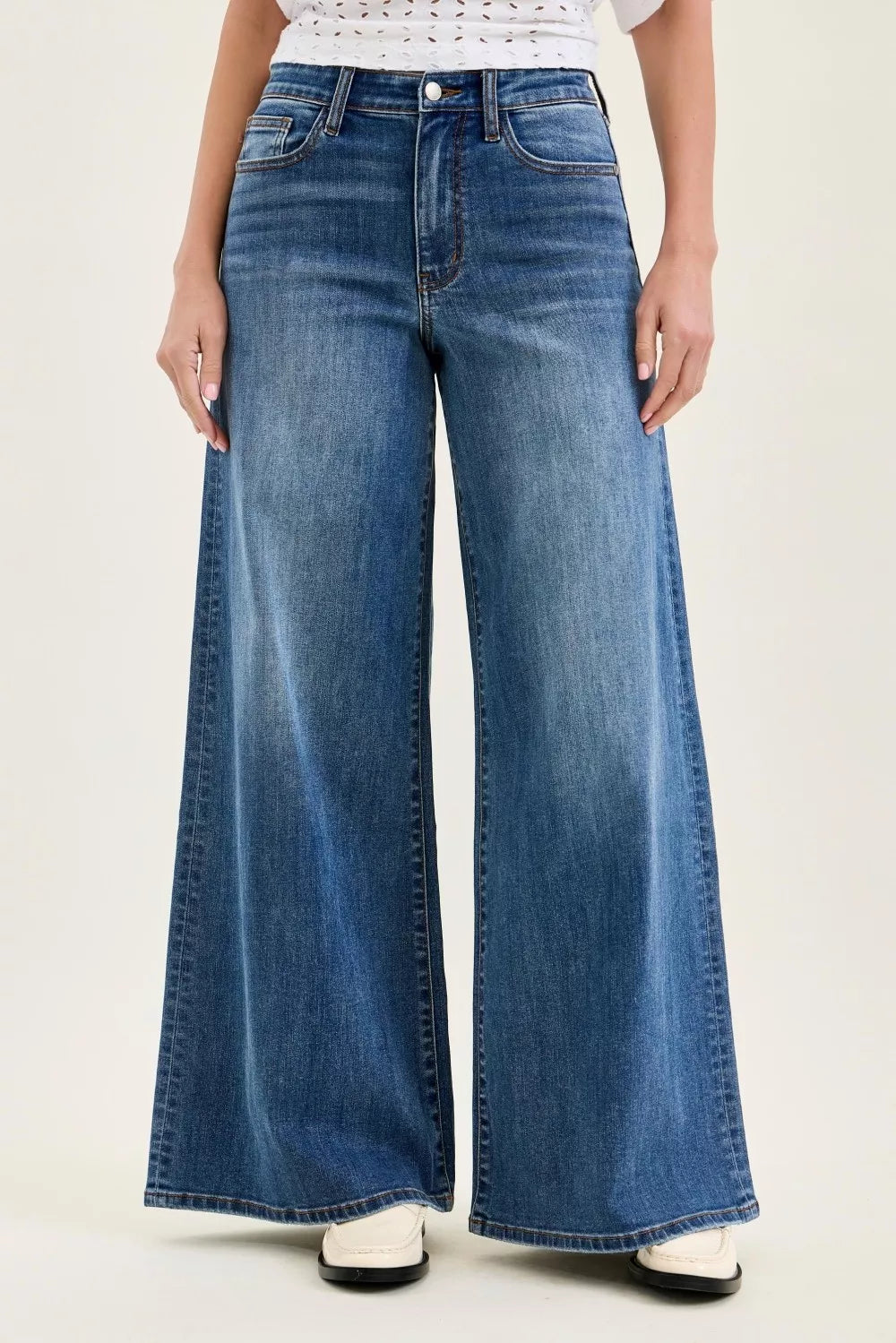 Judy Blue High Waist Palazzo Jeans MD