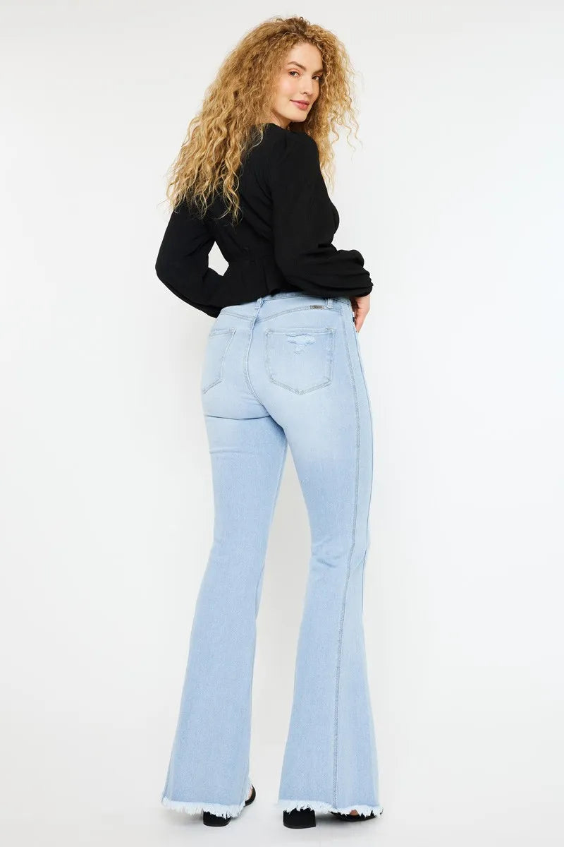 Kancan High Rise Curvy Flare Jeans