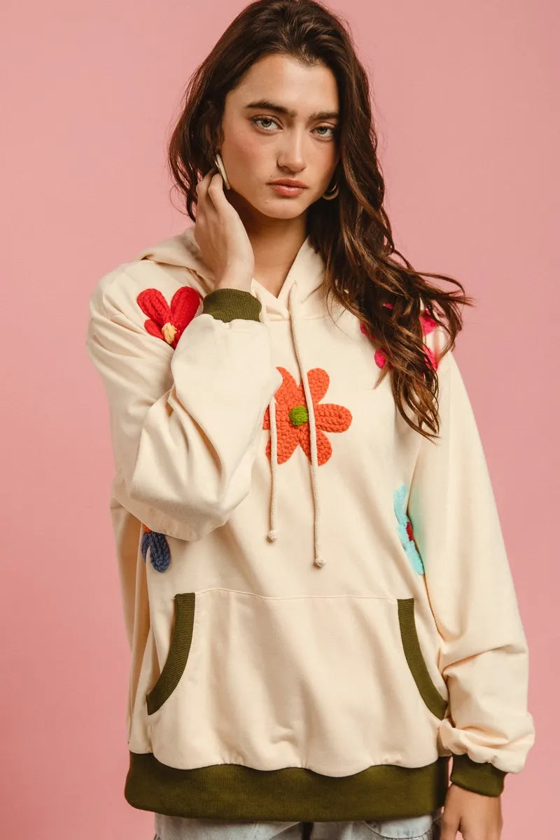 BiBi Patched Hoodie Top