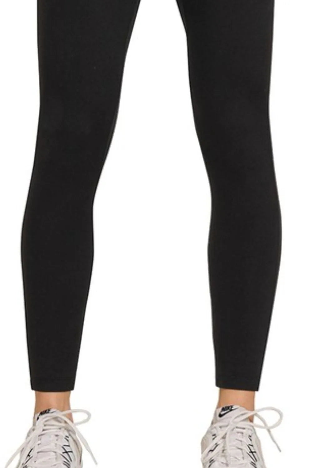 Zenana Black Microfiber Waistband Leggings