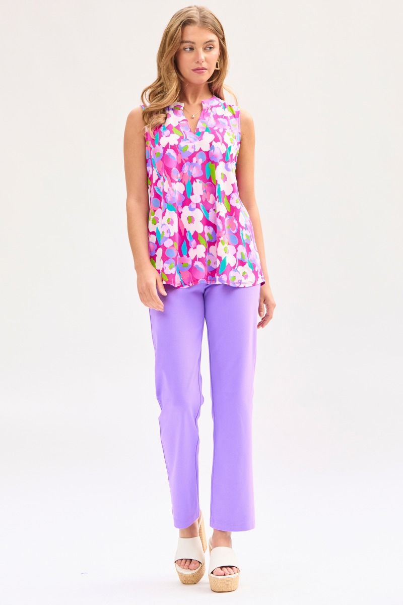 Dear Scarlett Lizzy Tank Top in Magenta Womens