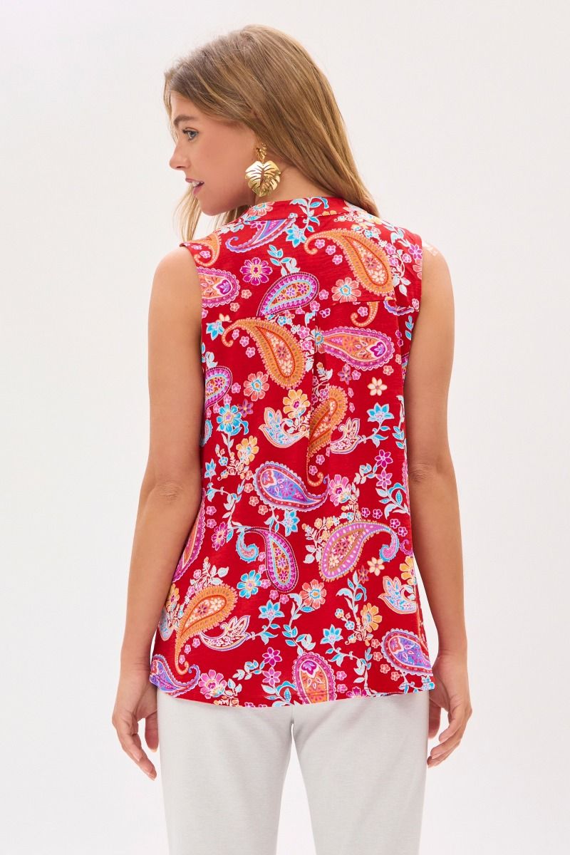 Dear Scarlett Lizzy Tank Top in Red Womens