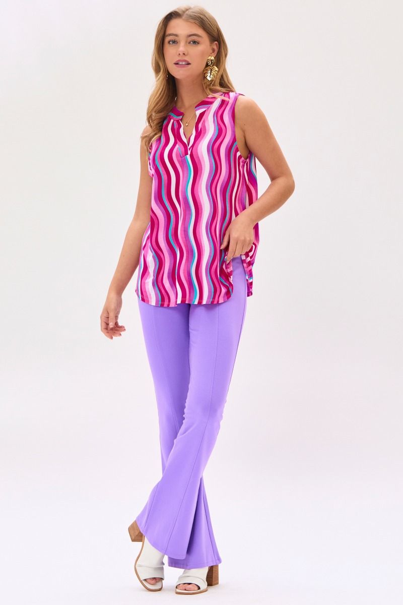 Dear Scarlett Lizzy Tank Top in Multi Pink Womens