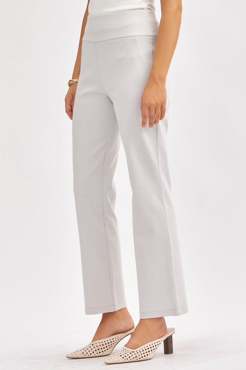 Dear Scarlett Magic Straight Pants Pearl Gray Womens