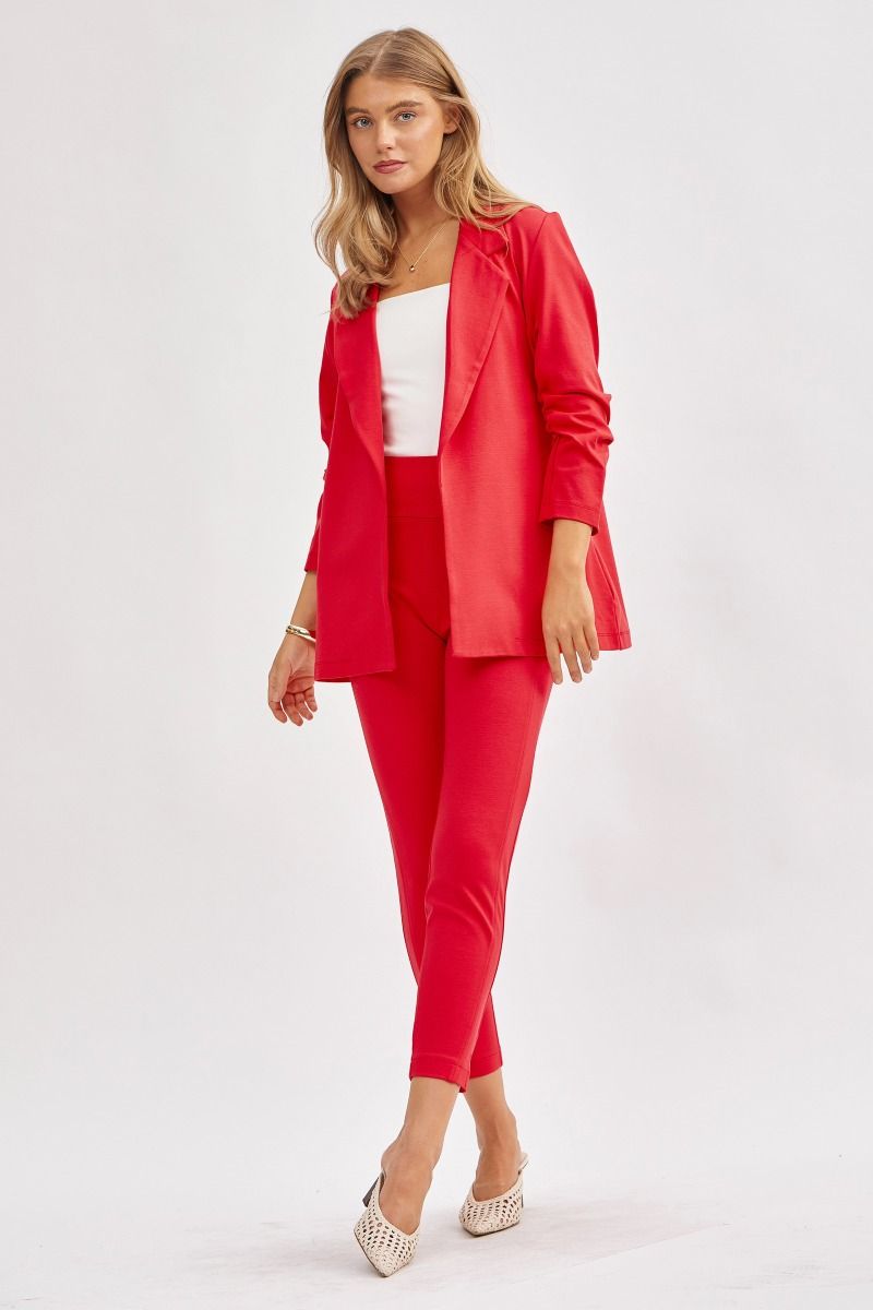 Dear Scarlett Magic 3/4 Blazer Dragon Fruit Womens