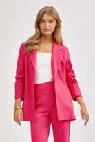 Dear Scarlett Magic 3/4 Blazer Pink Sapphire Womens
